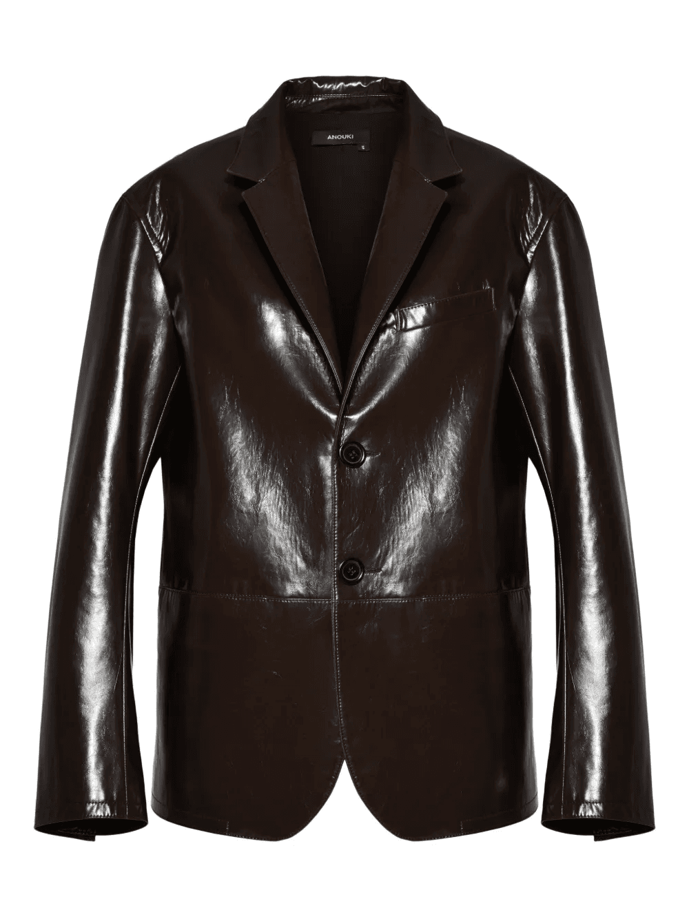 faux-leather blazer - Image 1
