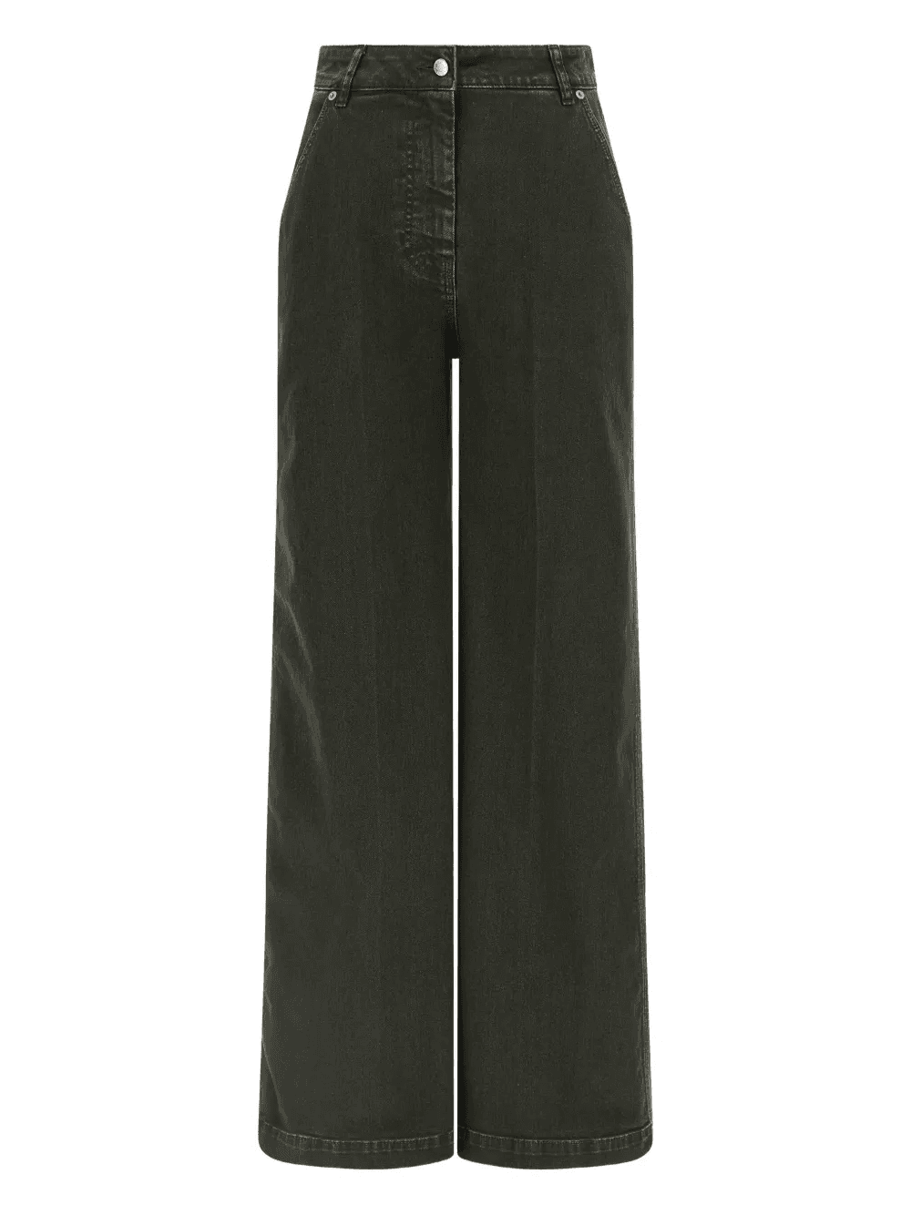 creased wide-leg jeans - Image 1