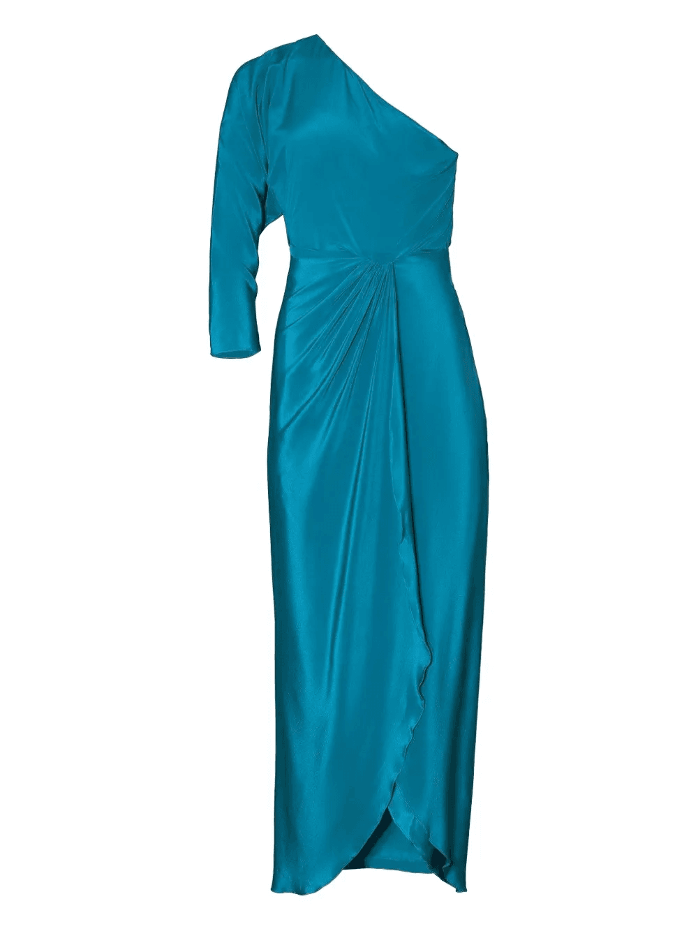 one-shoulder draped dress - Image 1