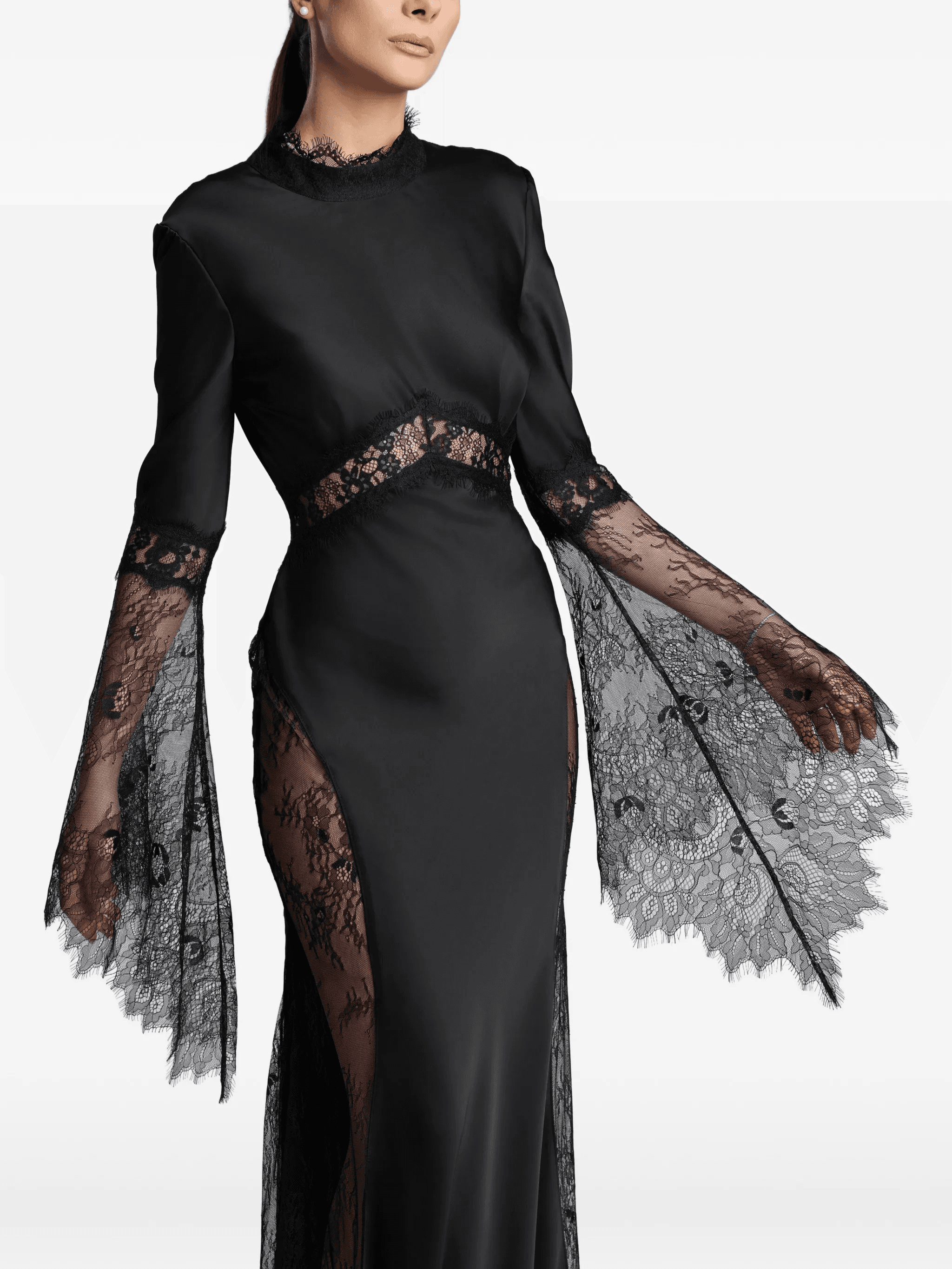 Columbine lace-detail maxi dress - Image 1