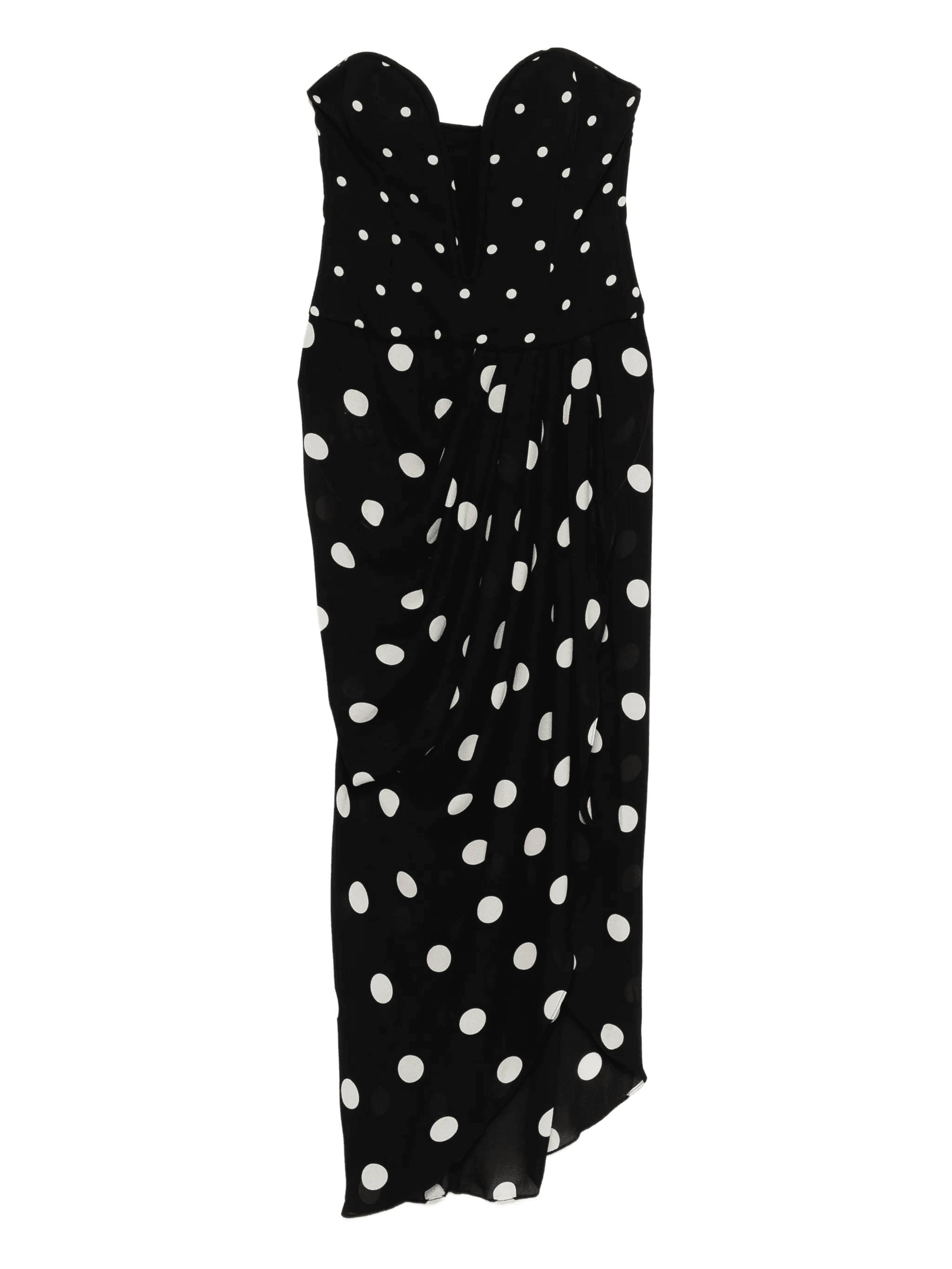polka-dot strapless maxi dress - Image 1