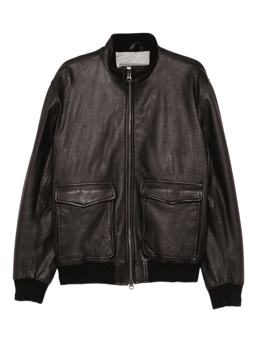Grana pocket zip-fastening leather jacket - Image 1
