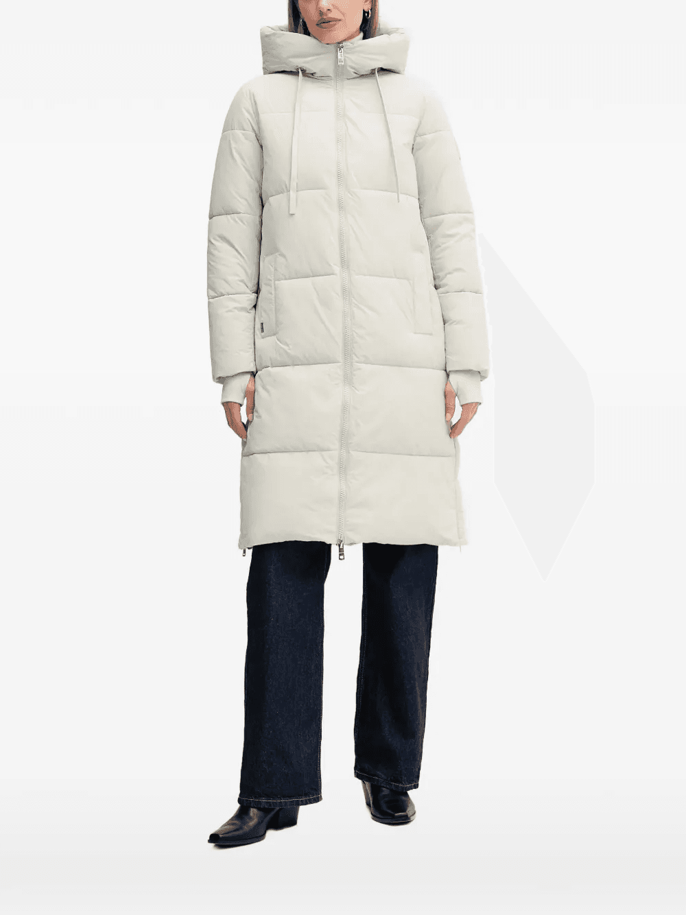 hooded quilted coat - Image 1