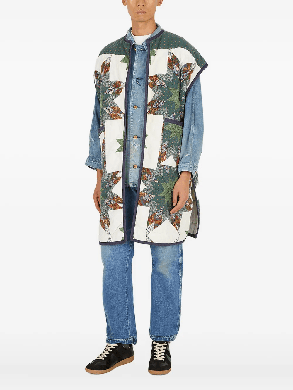 quilted star-print coat - Image 1