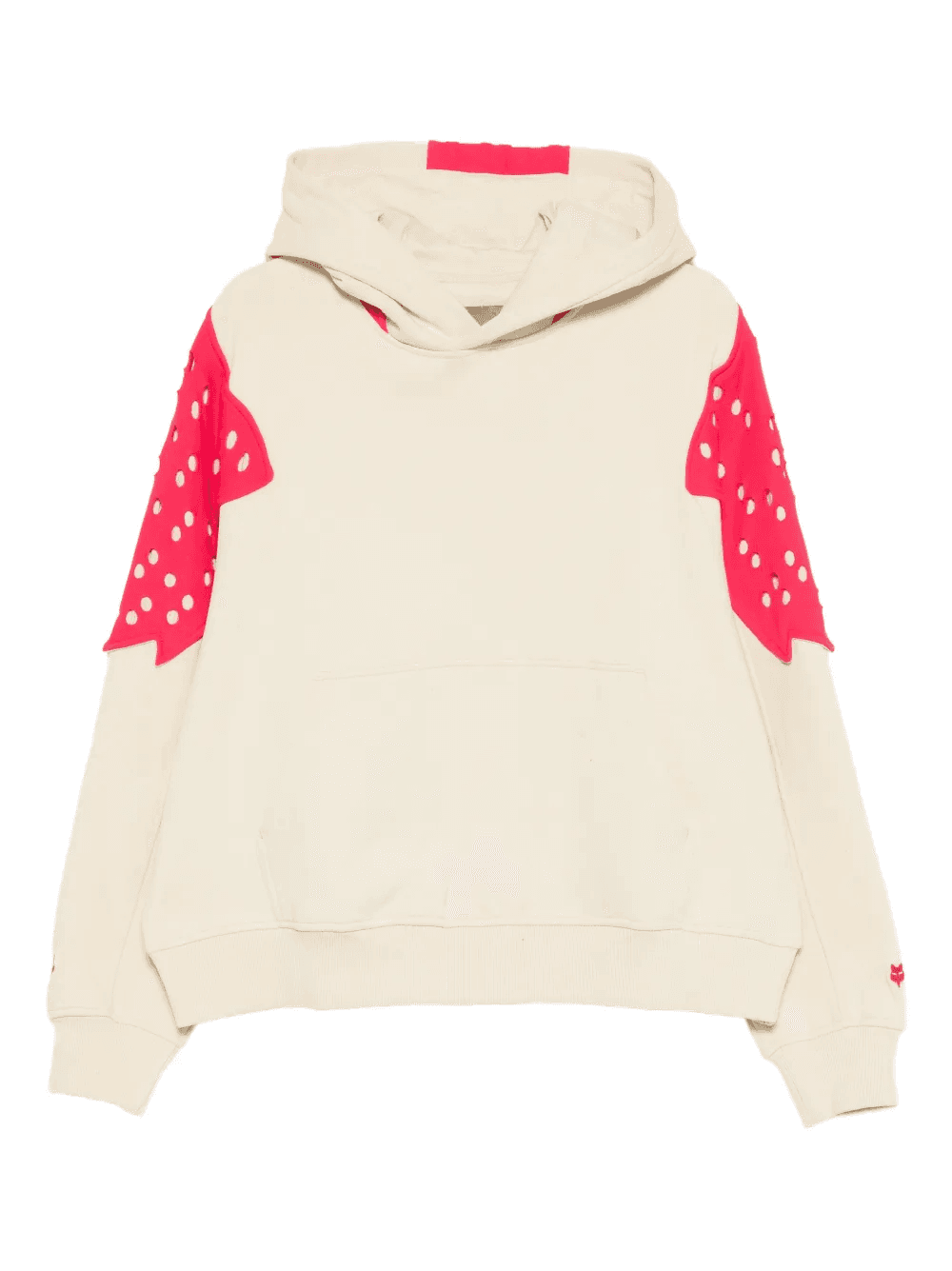 perforated cotton hoodie - Image 1