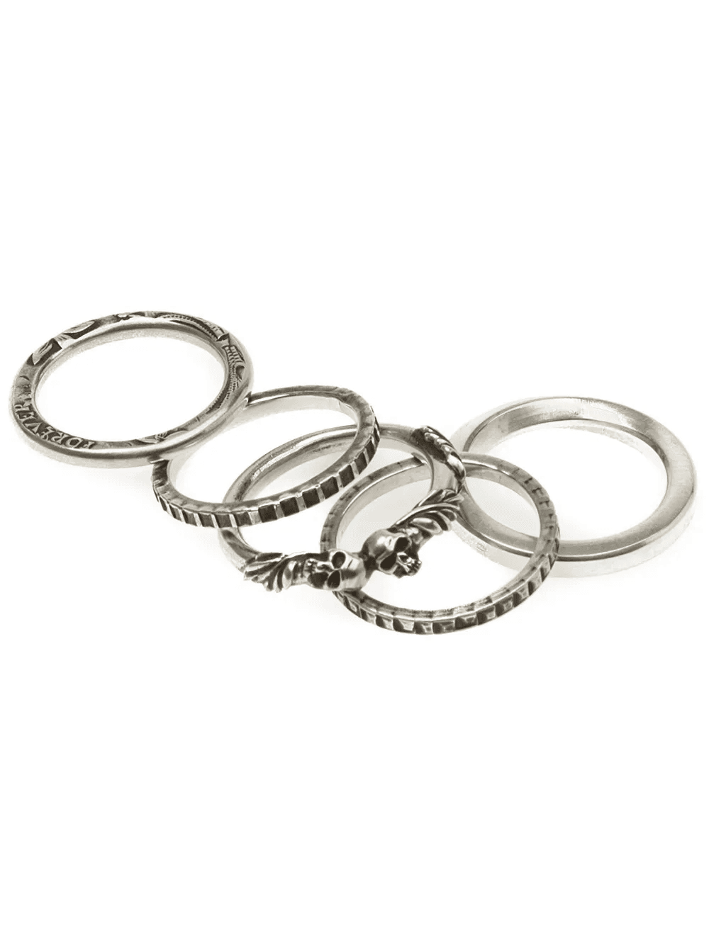 stacked skull rings - Image 1