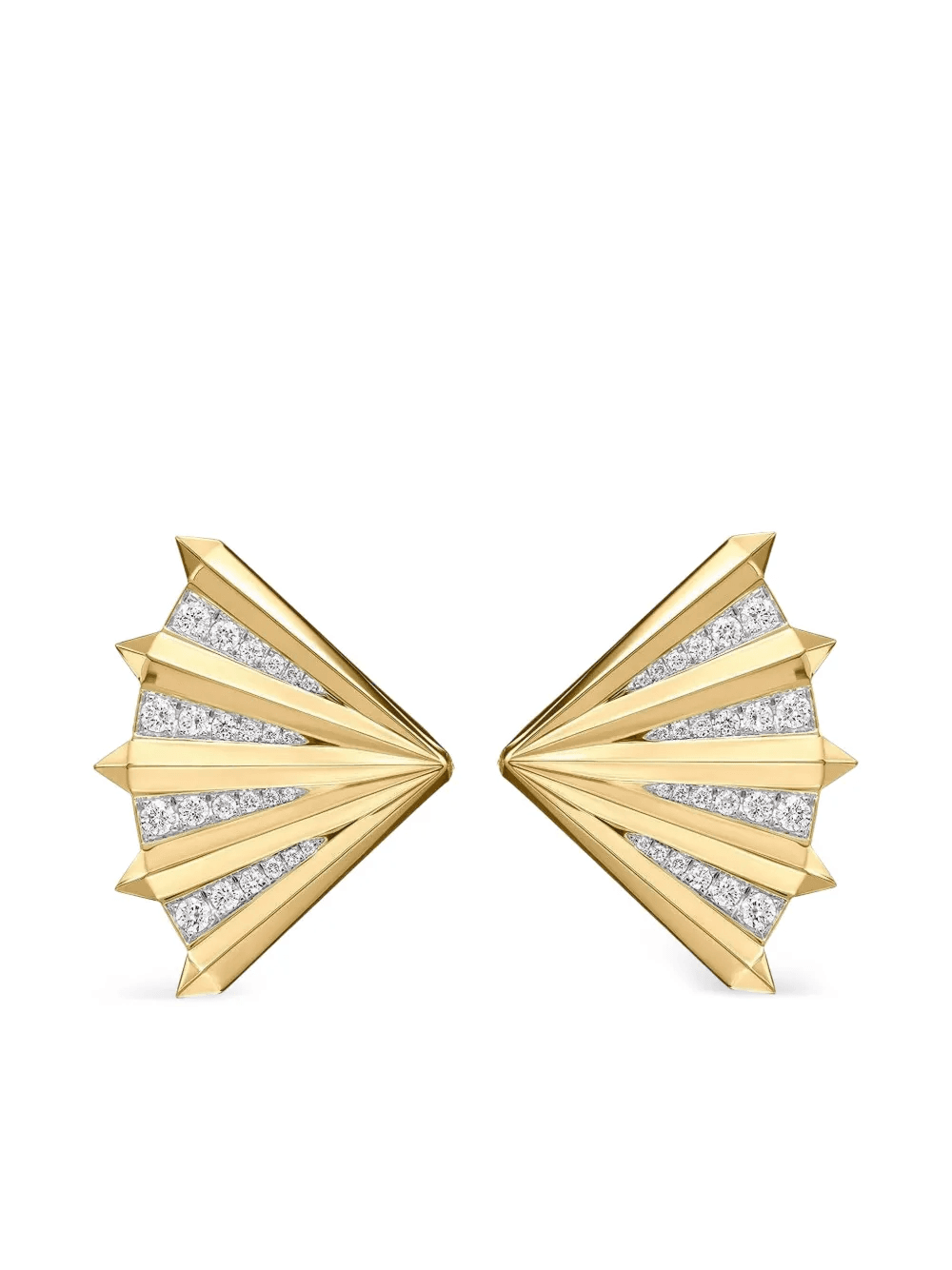 14kt yellow gold Fan Aura earrings - Image 1