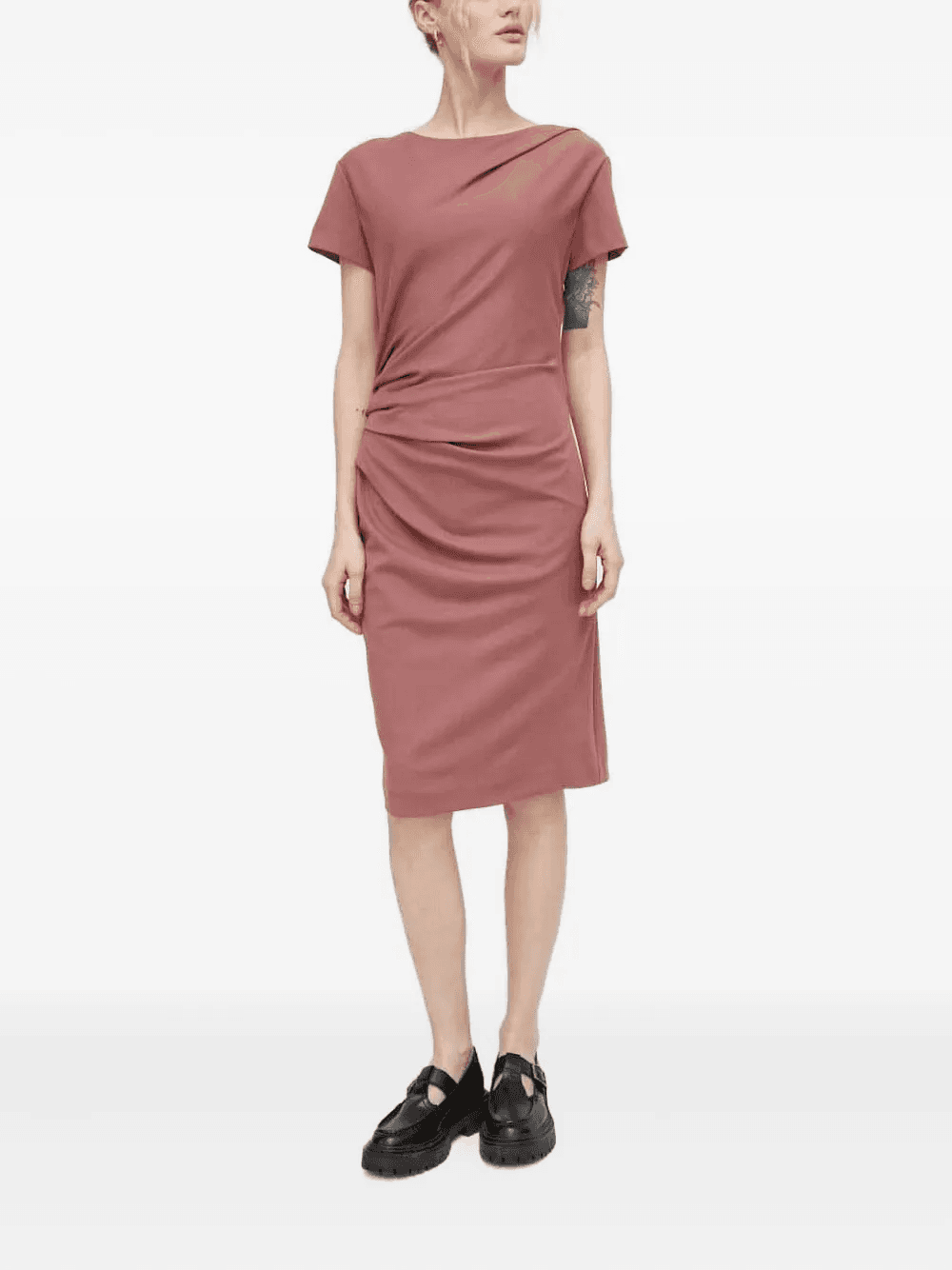 short-sleeve midi dress - Image 1