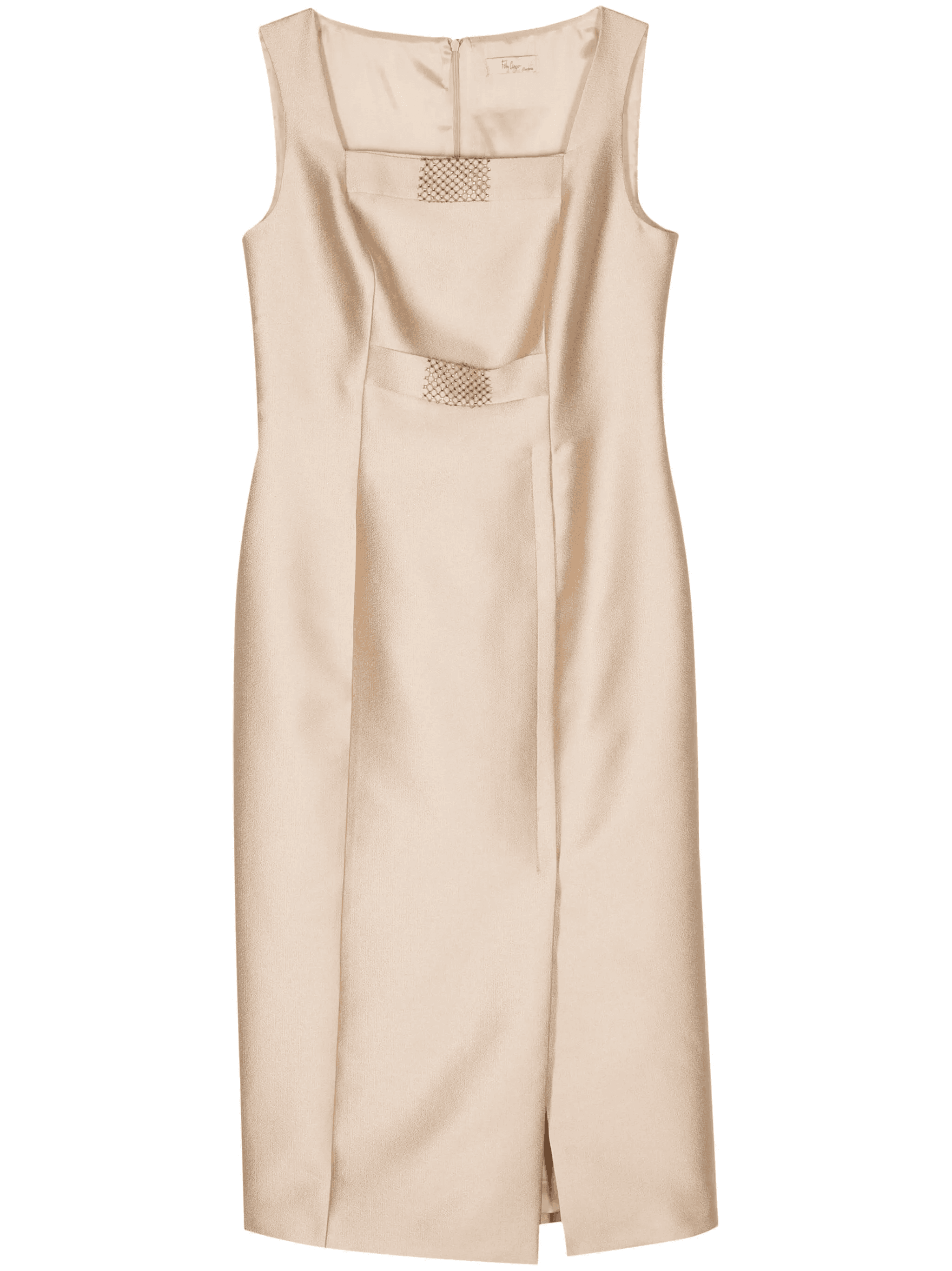 crystal-embellishment crepe dress - Image 1