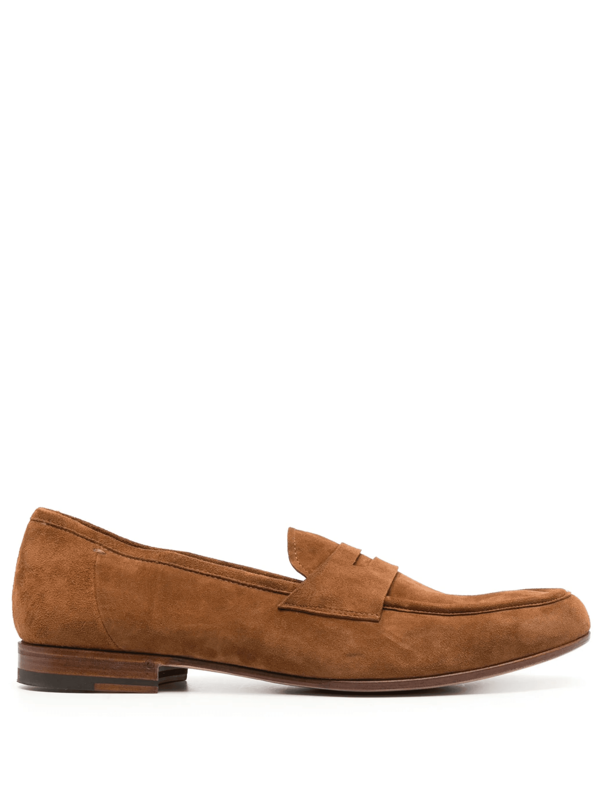 round-toe suede loafers - Image 1