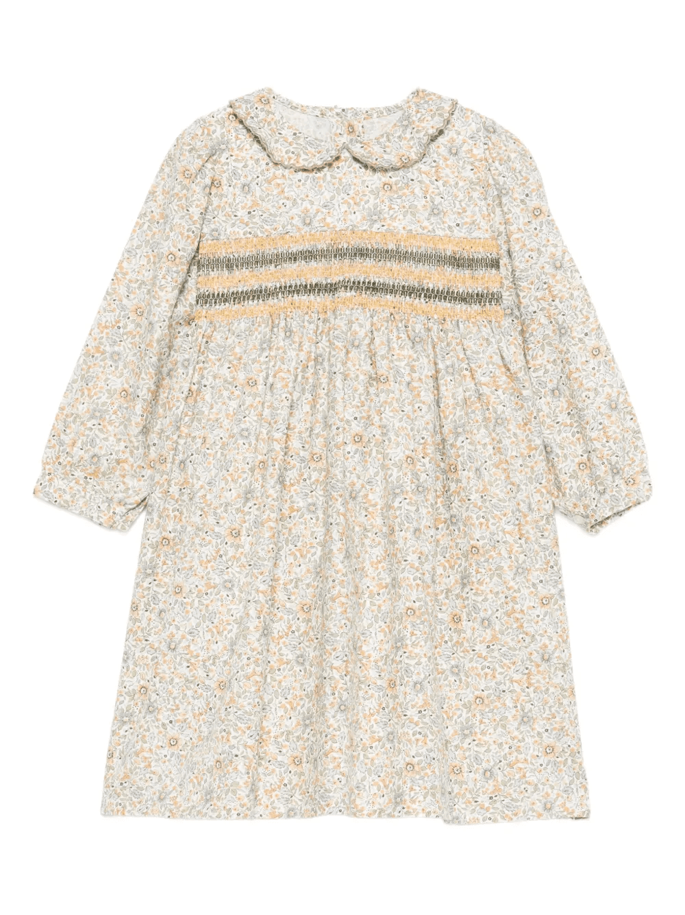 Peter Pan collar smocked dress - Image 1
