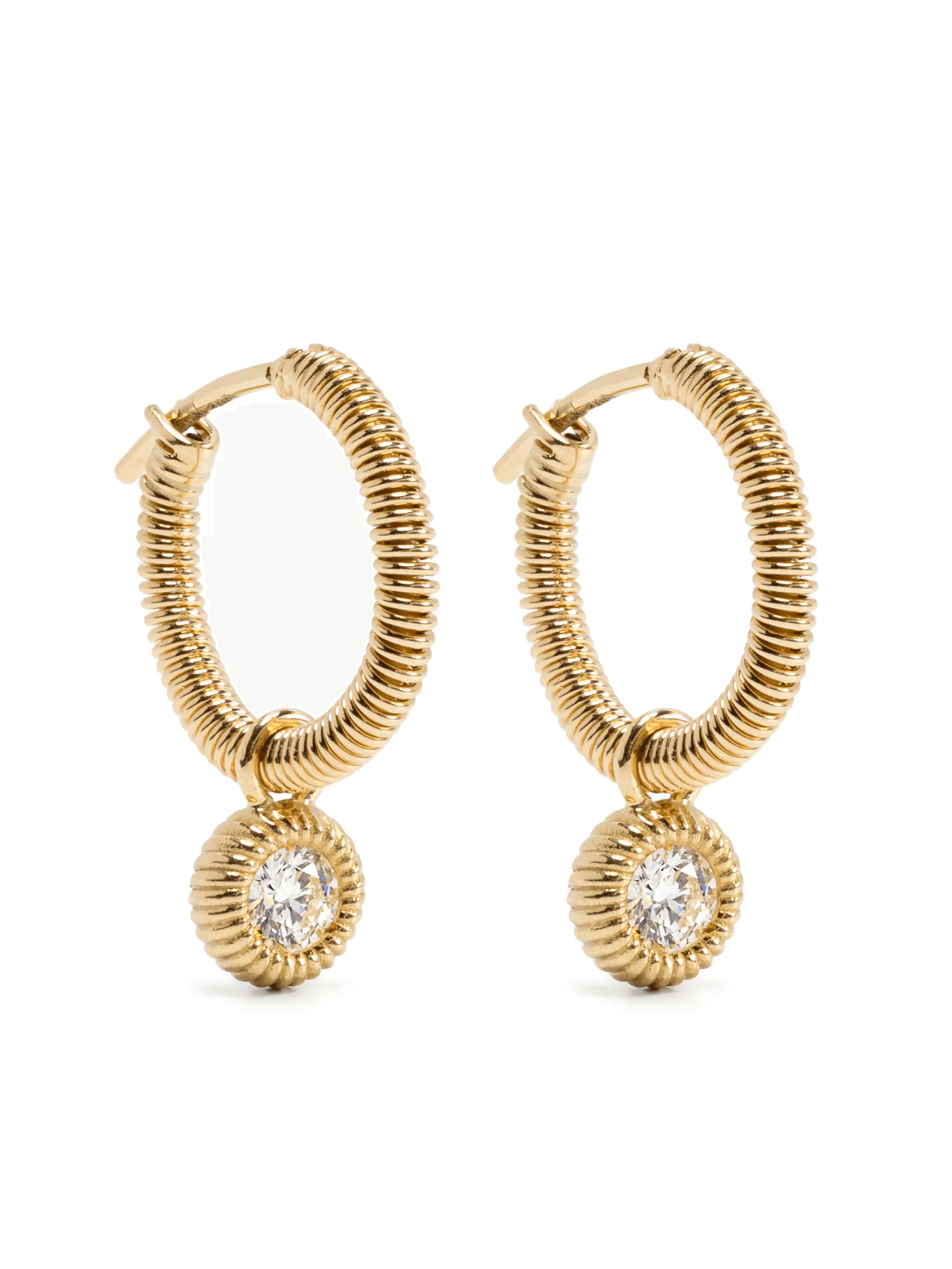 18K yellow gold Cabo S diamond earrings - Image 1