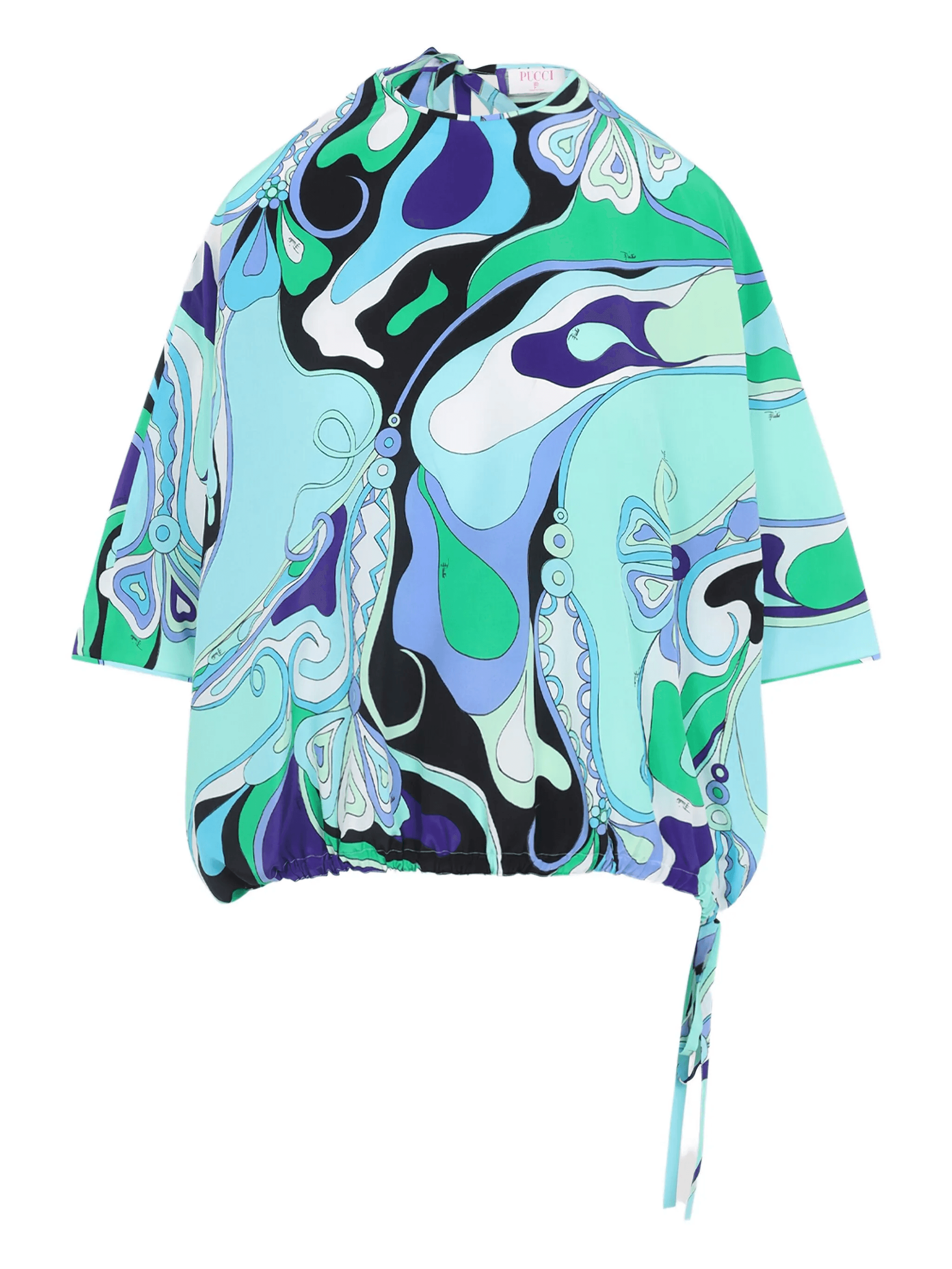 Orchidee-print silk blouse - Image 1