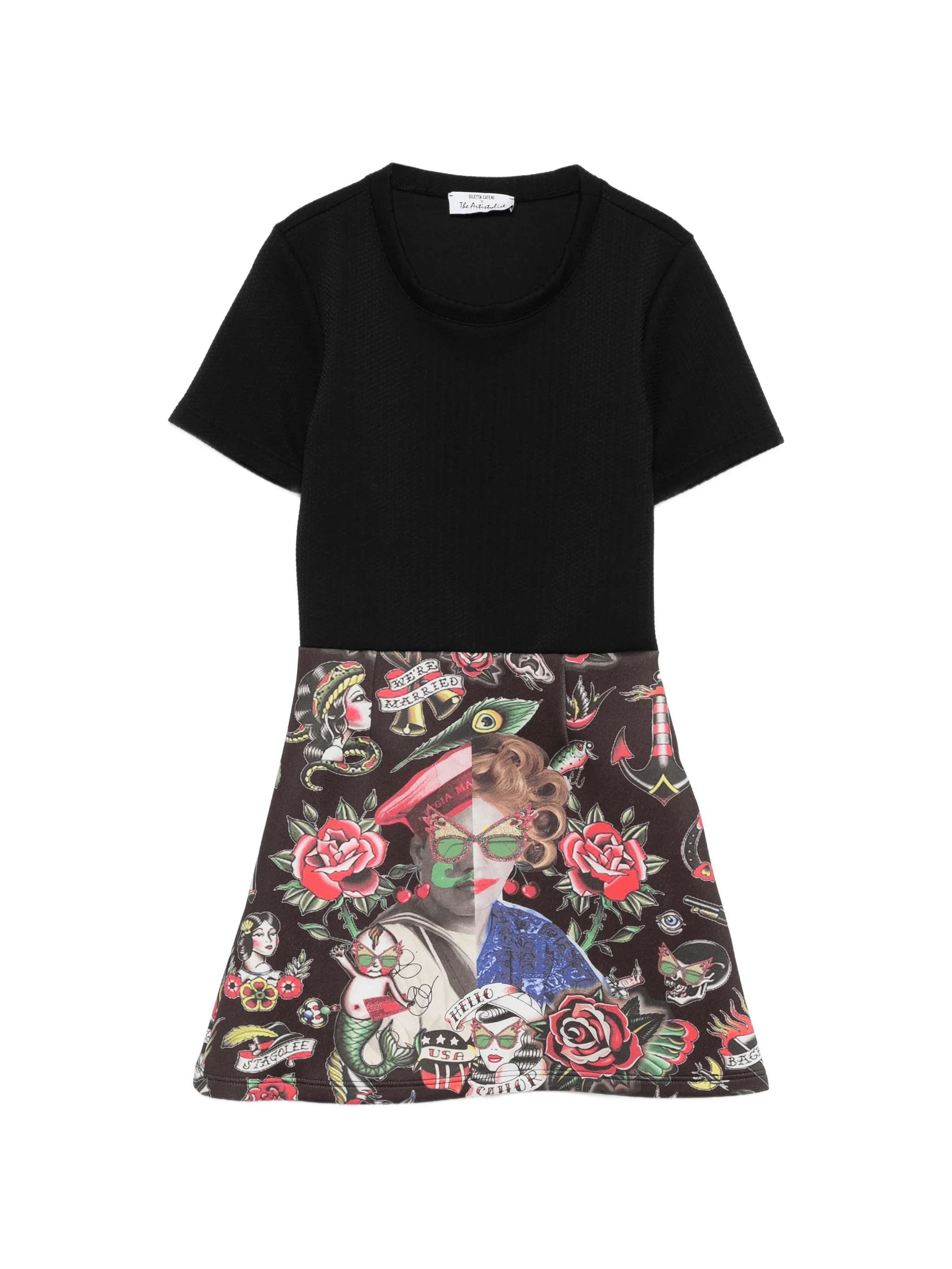 short-sleeve mini dress - Image 1