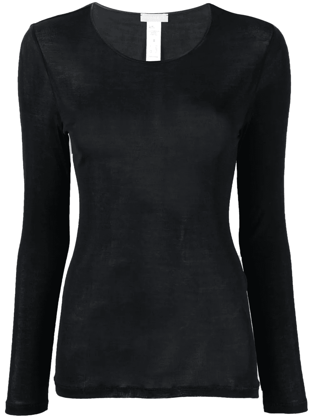 long-sleeve silk top - Image 1