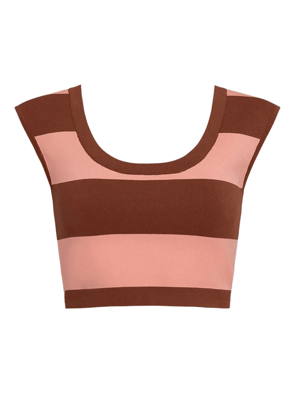 striped cap-sleeve top - Image 1