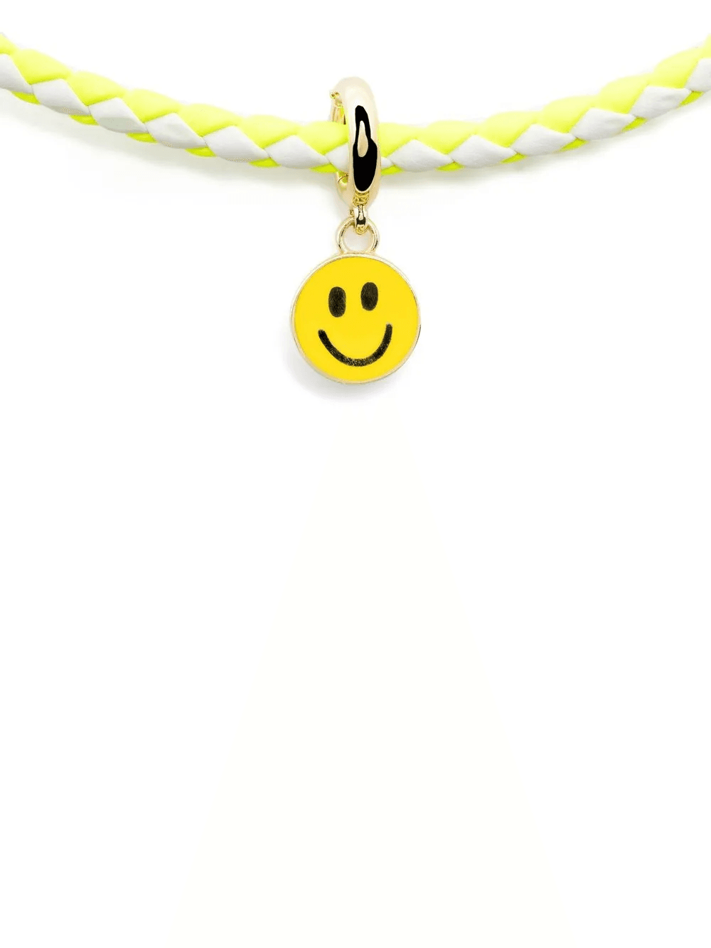 14kt yellow gold smiley face cord necklace - Image 1