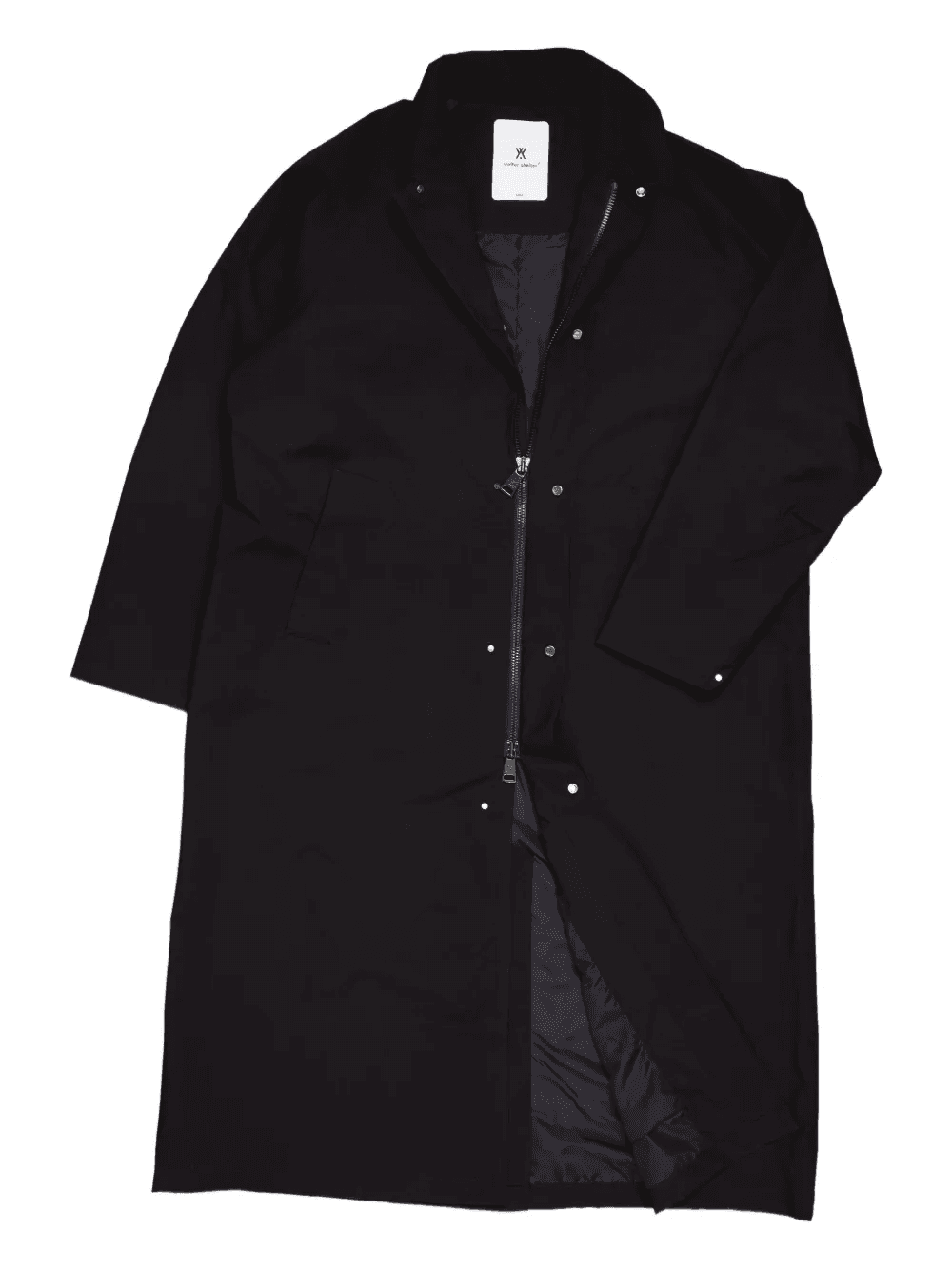 press-studs zip-front coat - Image 1