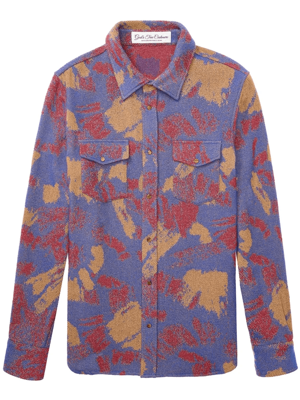 patterned cashmere shirt - Image 1