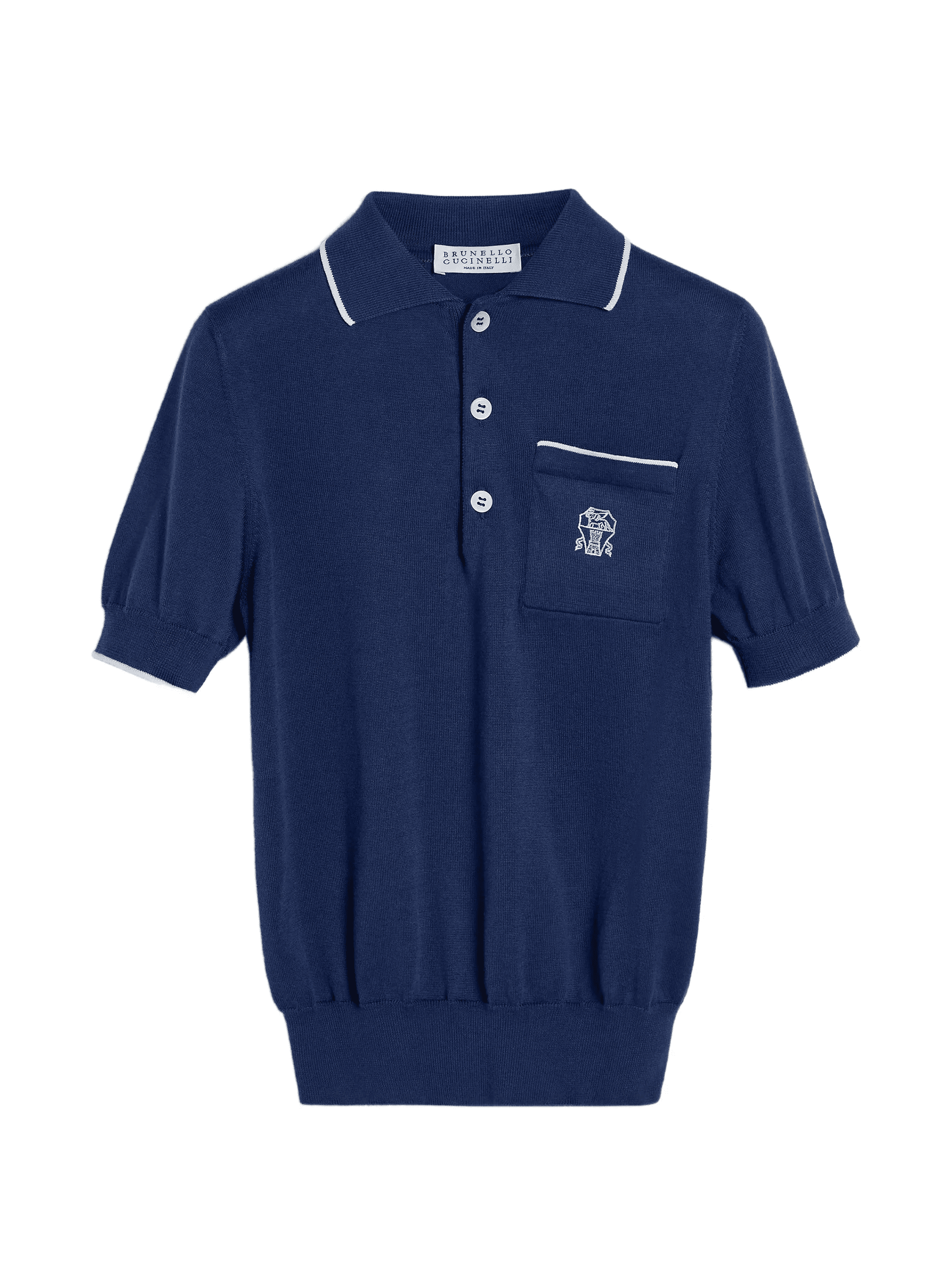 logo knit polo shirt - Image 1