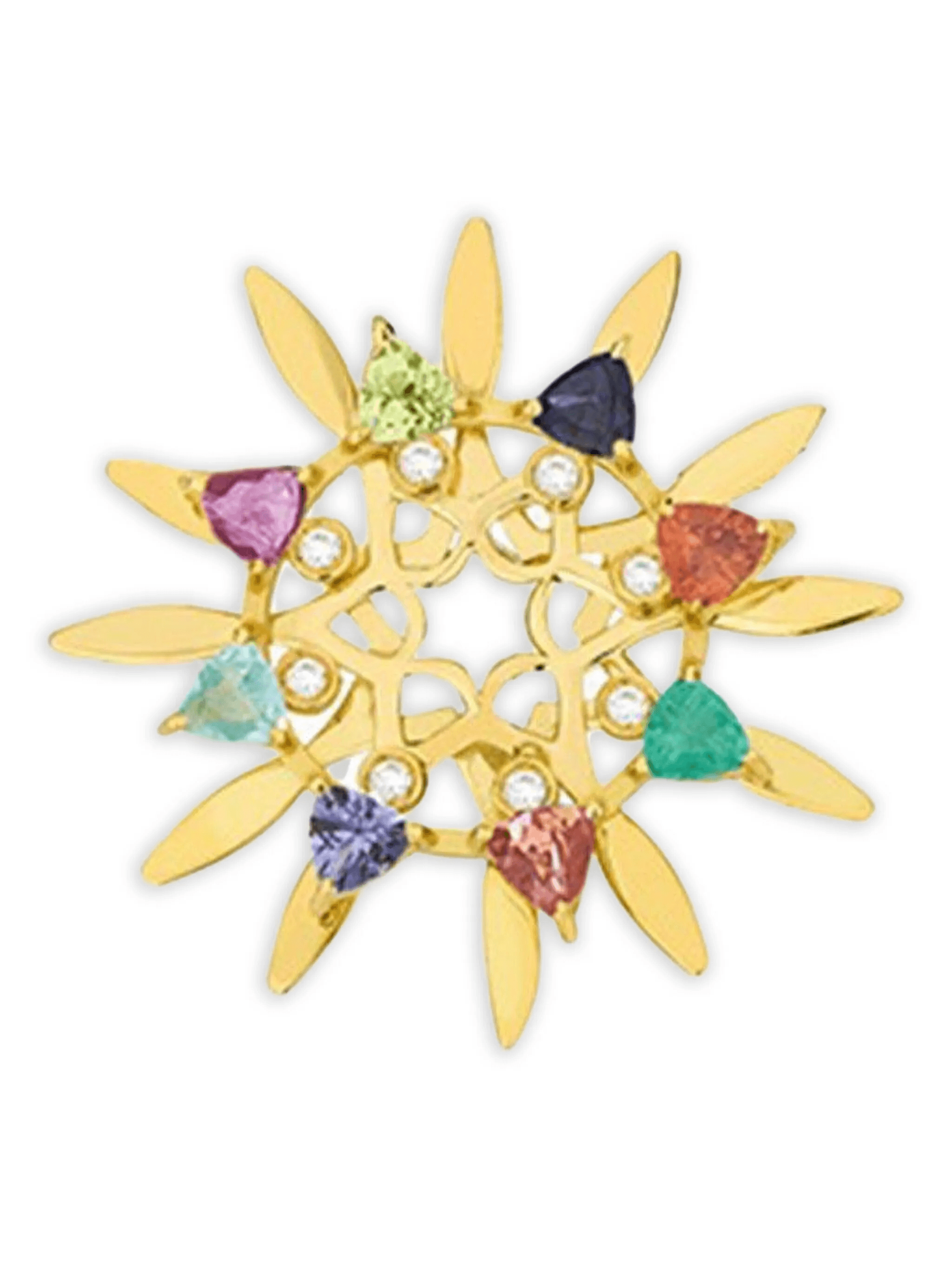 18kt yellow gold Mandala Sapphire pendant necklace - Image 1