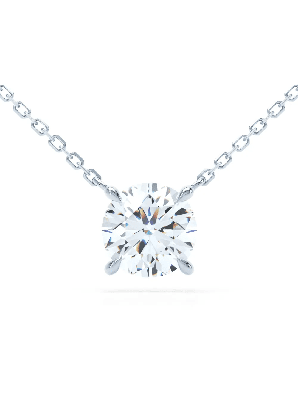 18kt recycled white gold Floating Brilliant diamond necklace - Image 1