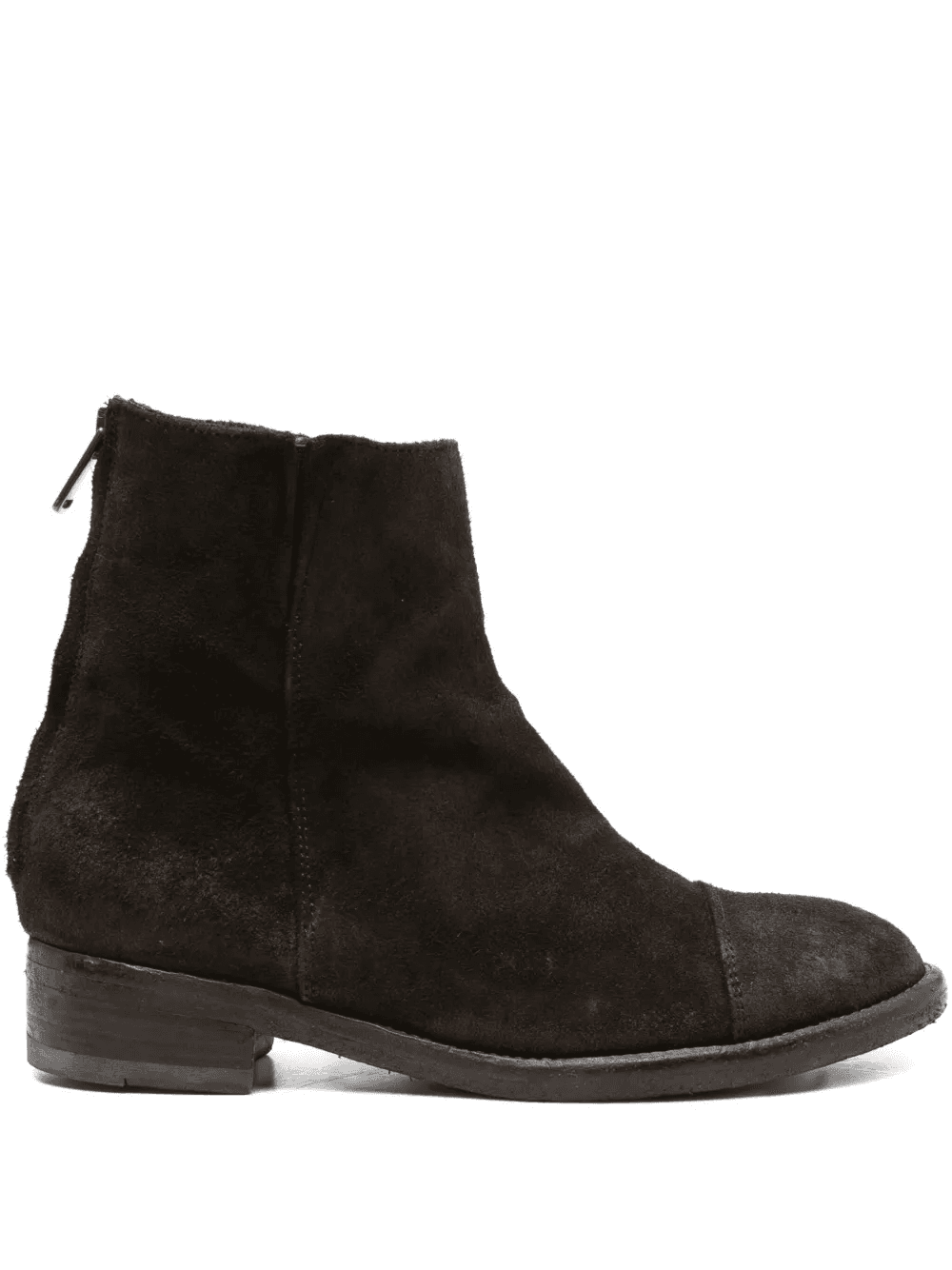 zip-detail suede boots - Image 1