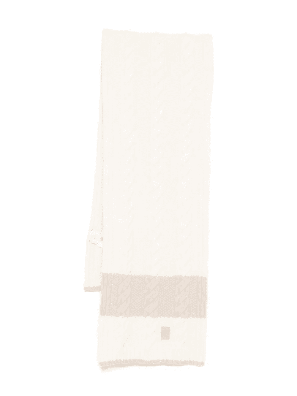 logo cable-knit scarf - Image 1
