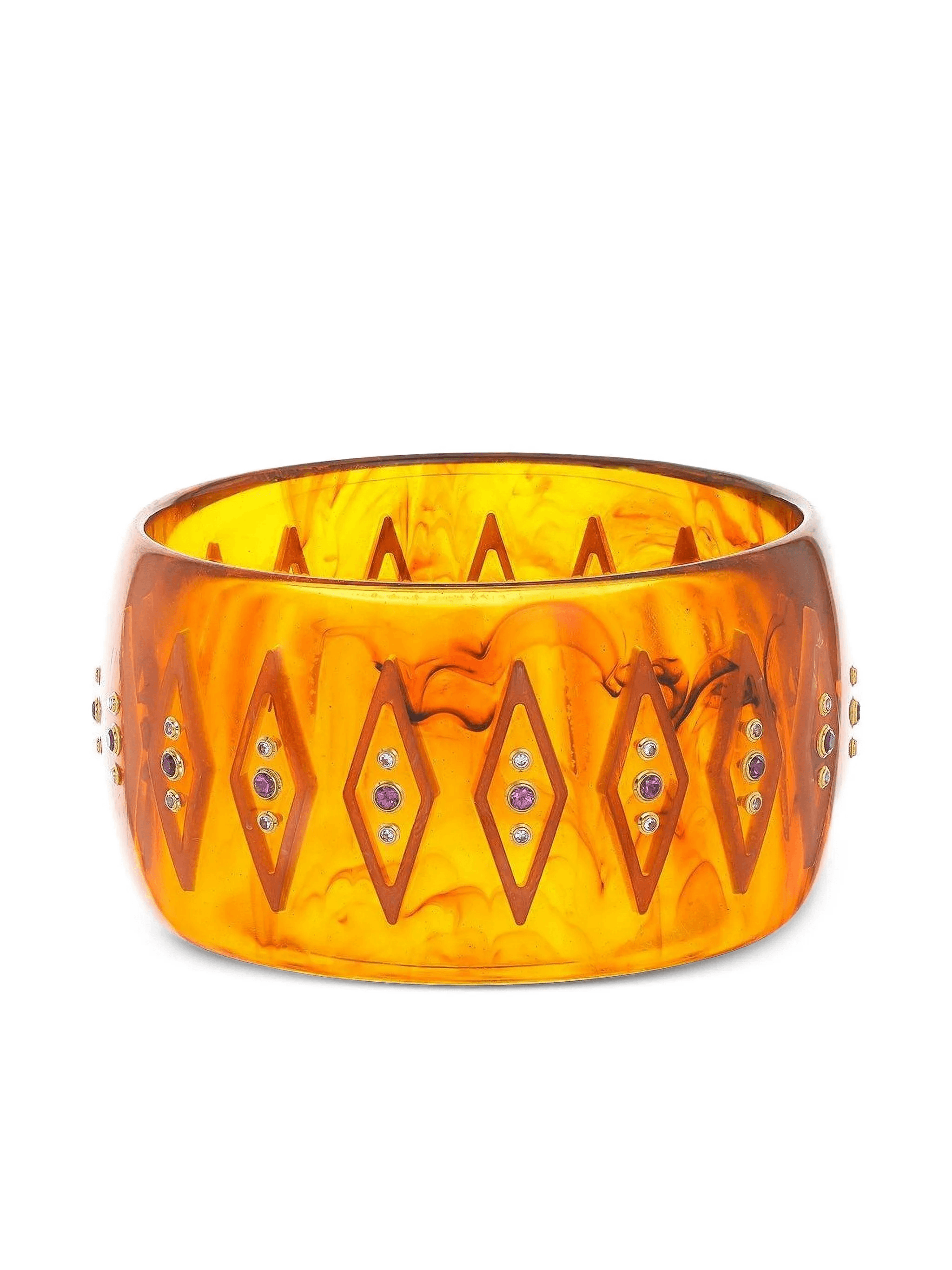 18K yellow gold multi-stone bracelet - Image 1