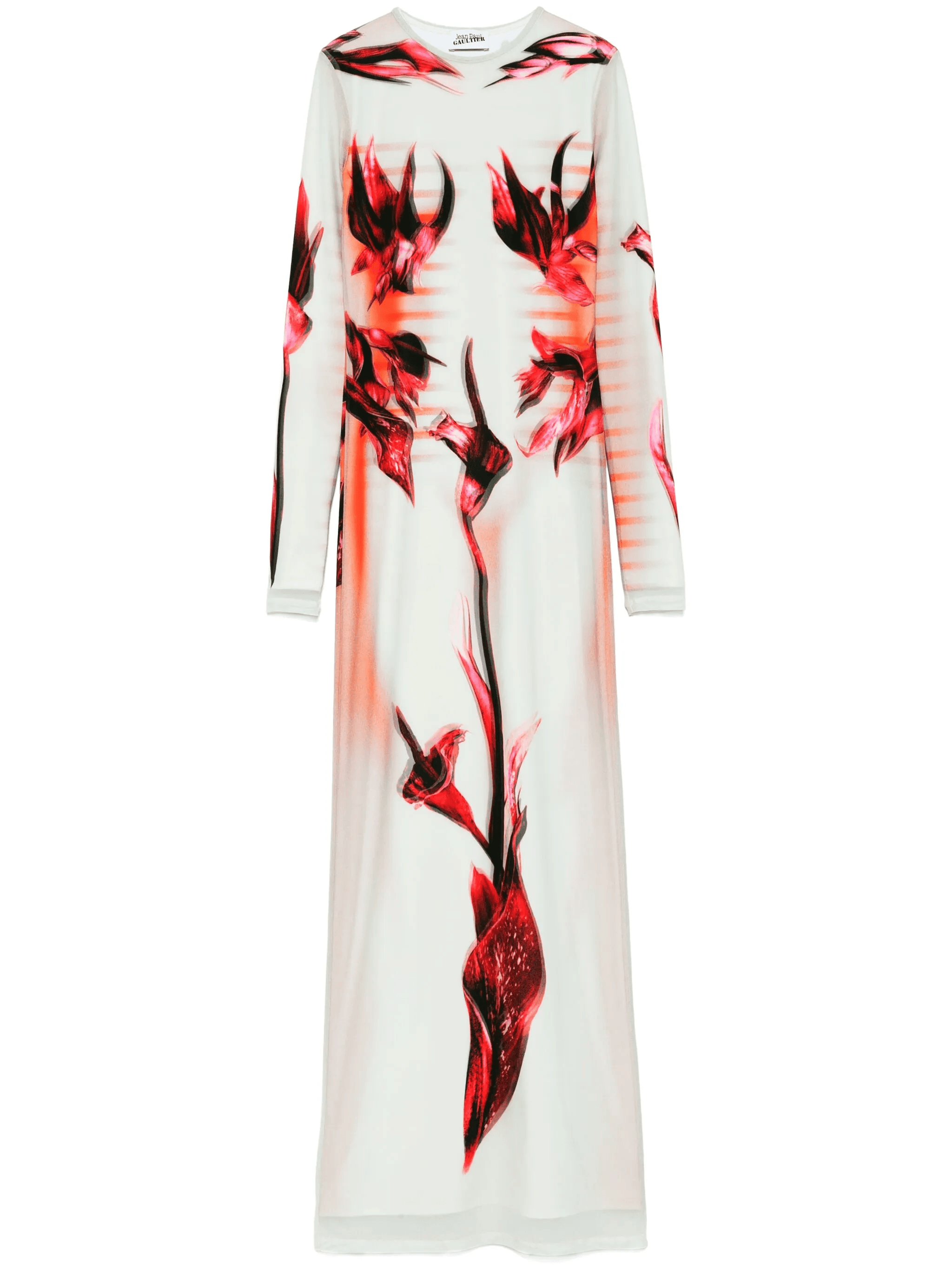 double-layered printed maxi dress - Image 1