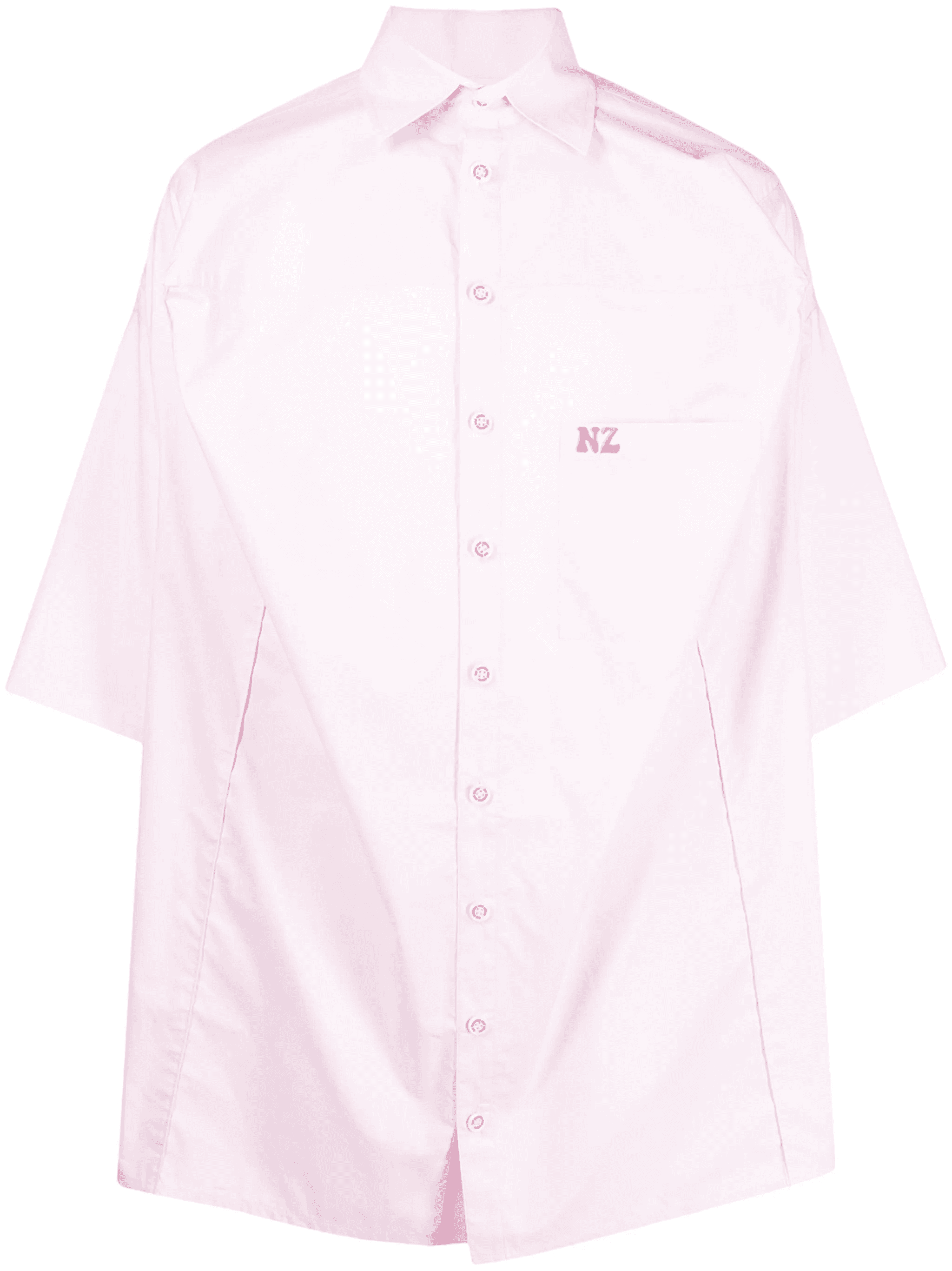 logo-embroidered boxy shirt - Image 1