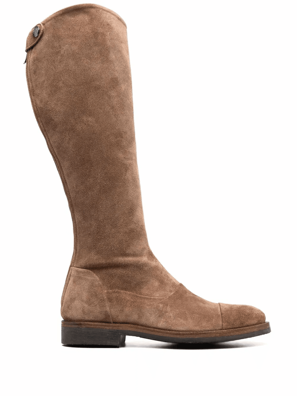 zipped flat knee-length boots - Image 1
