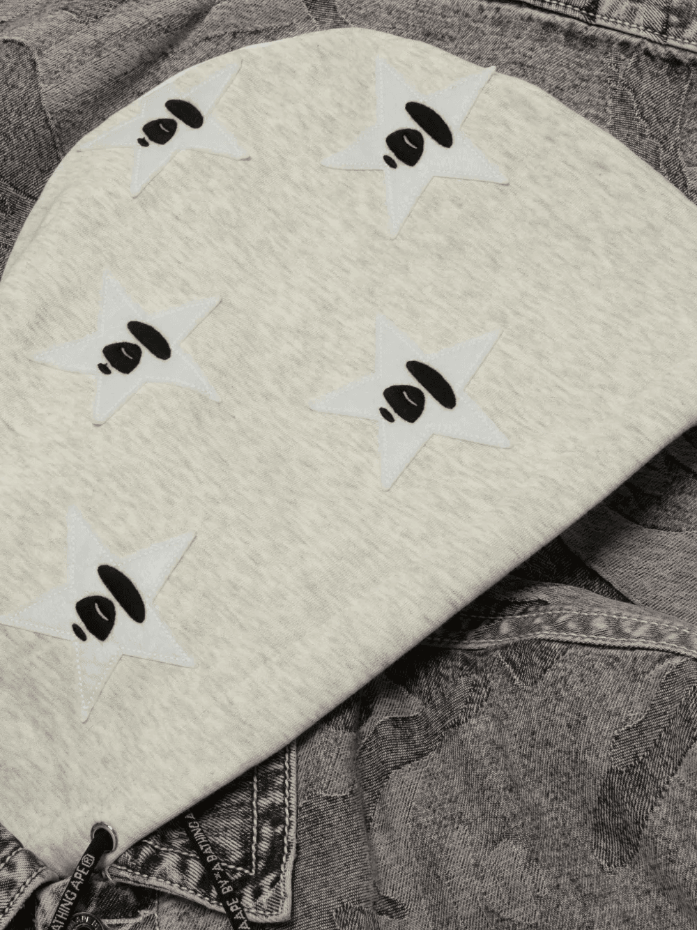 panelled hooded denim jacket — Image 3