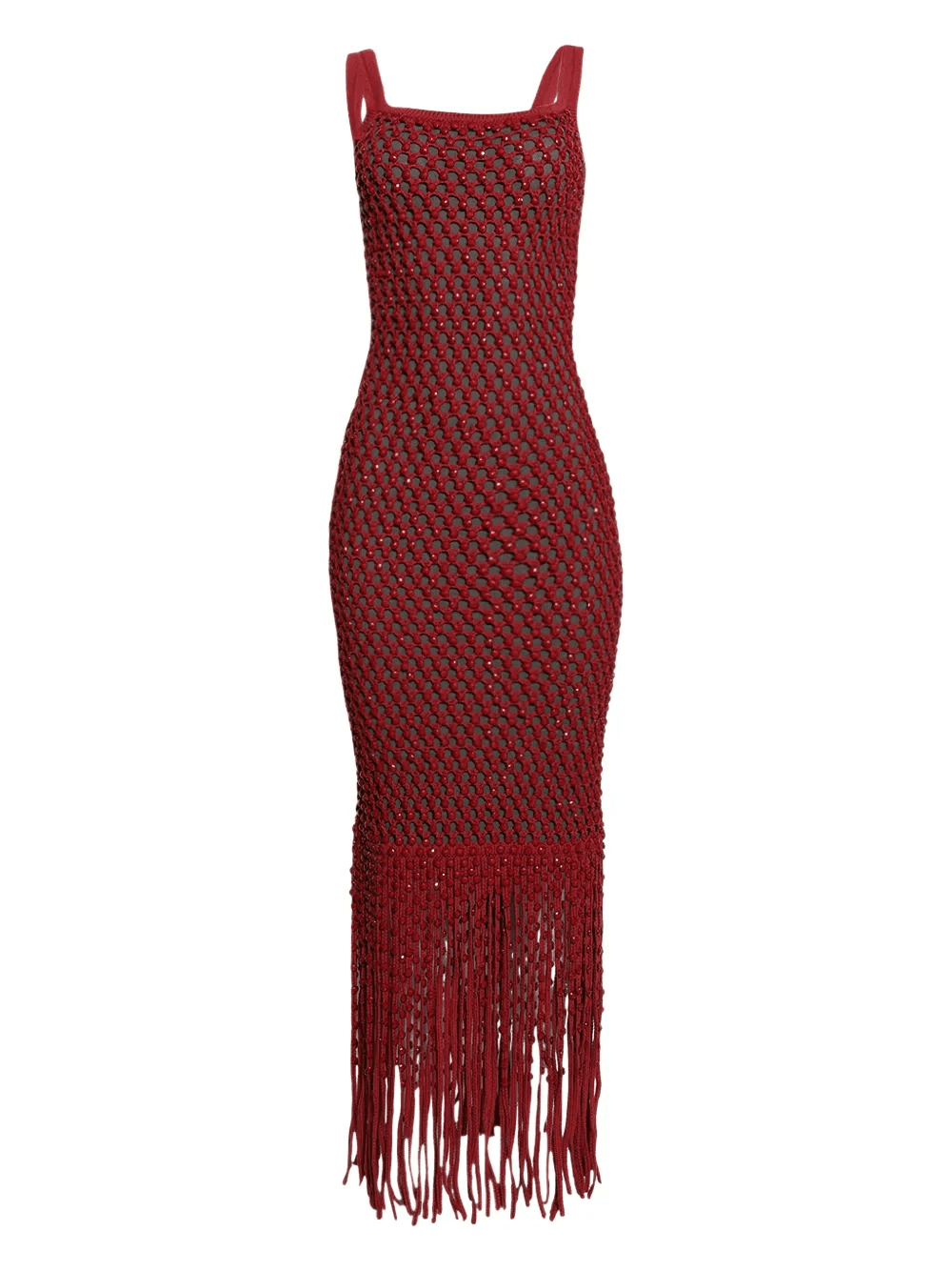 Gala fringe-detail knitted dress - Image 1