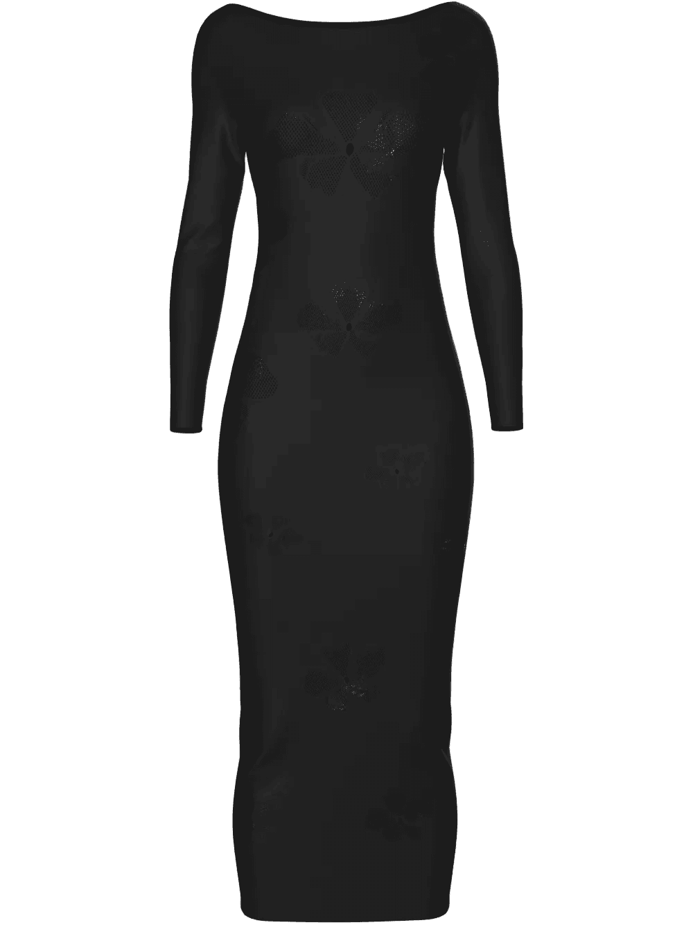 monogram-pattern midi dress - Image 1