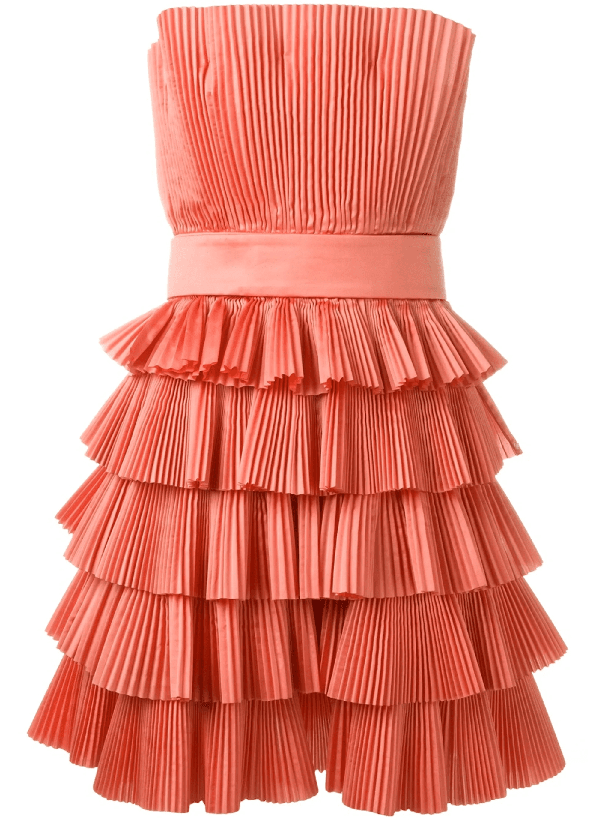 strapless pleated dress - Image 1