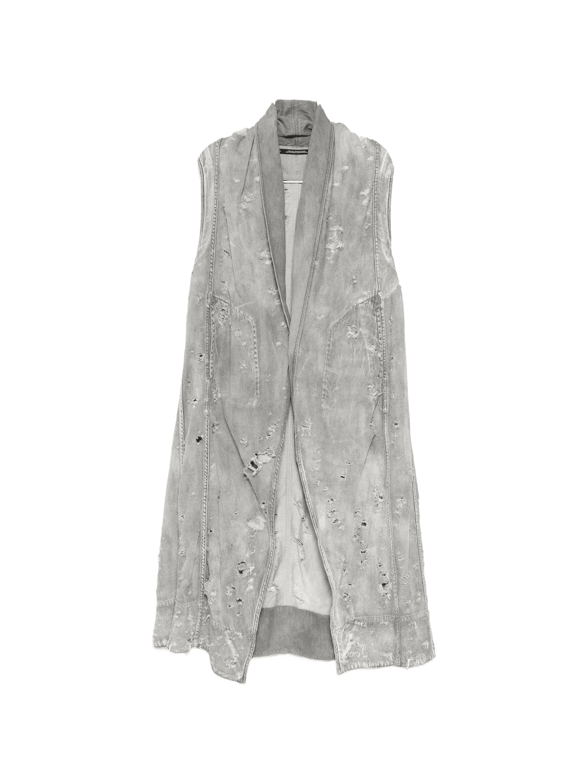distressed sleeveless jacket - Image 1