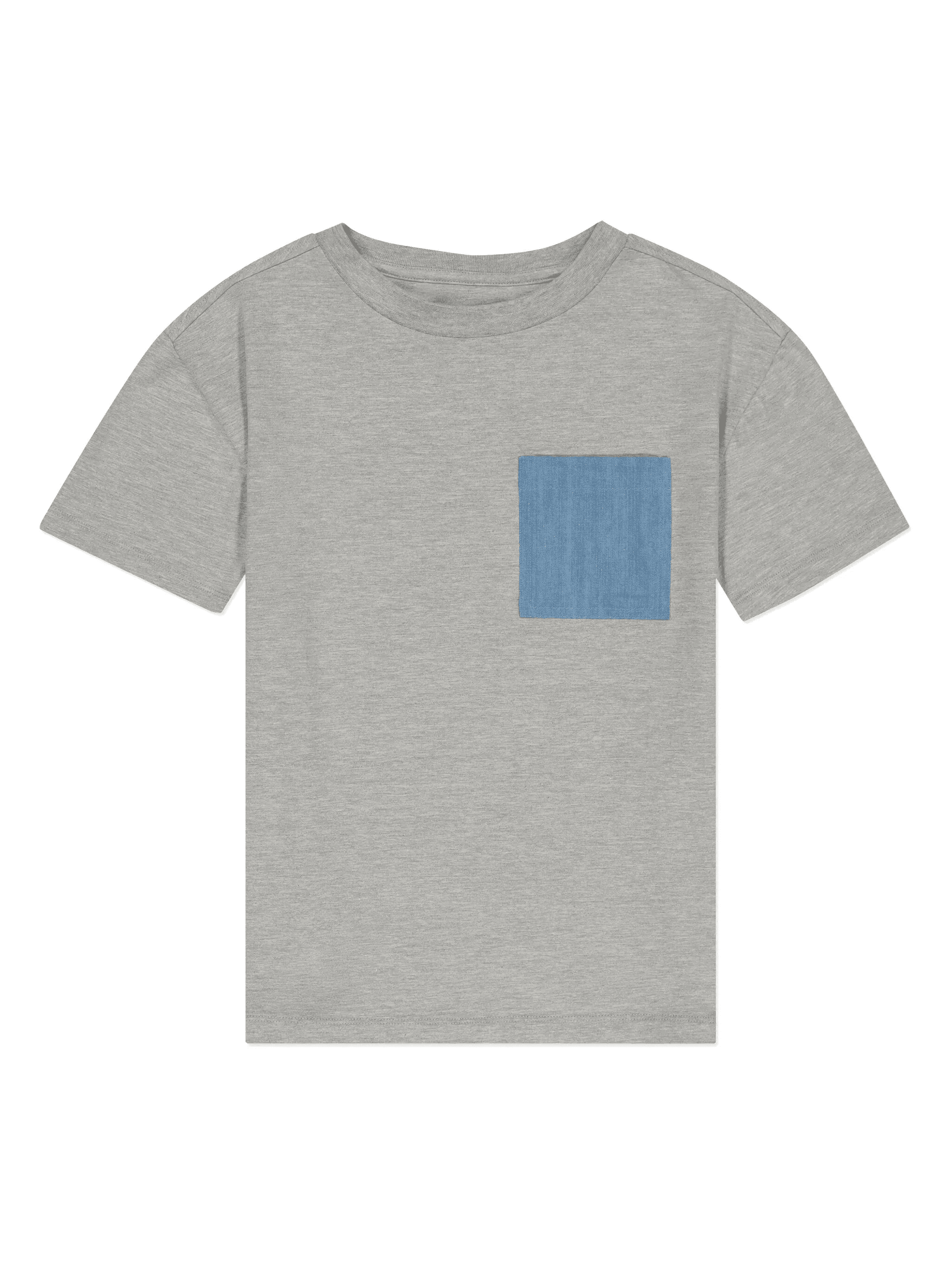 Denim-pocket t-shirt - Image 1