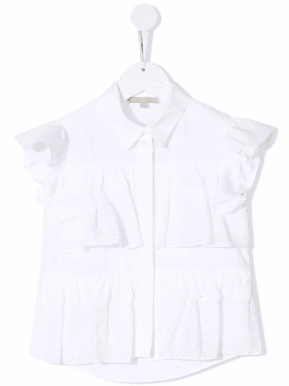 ruffled-trim sleeveless shirt - Image 1