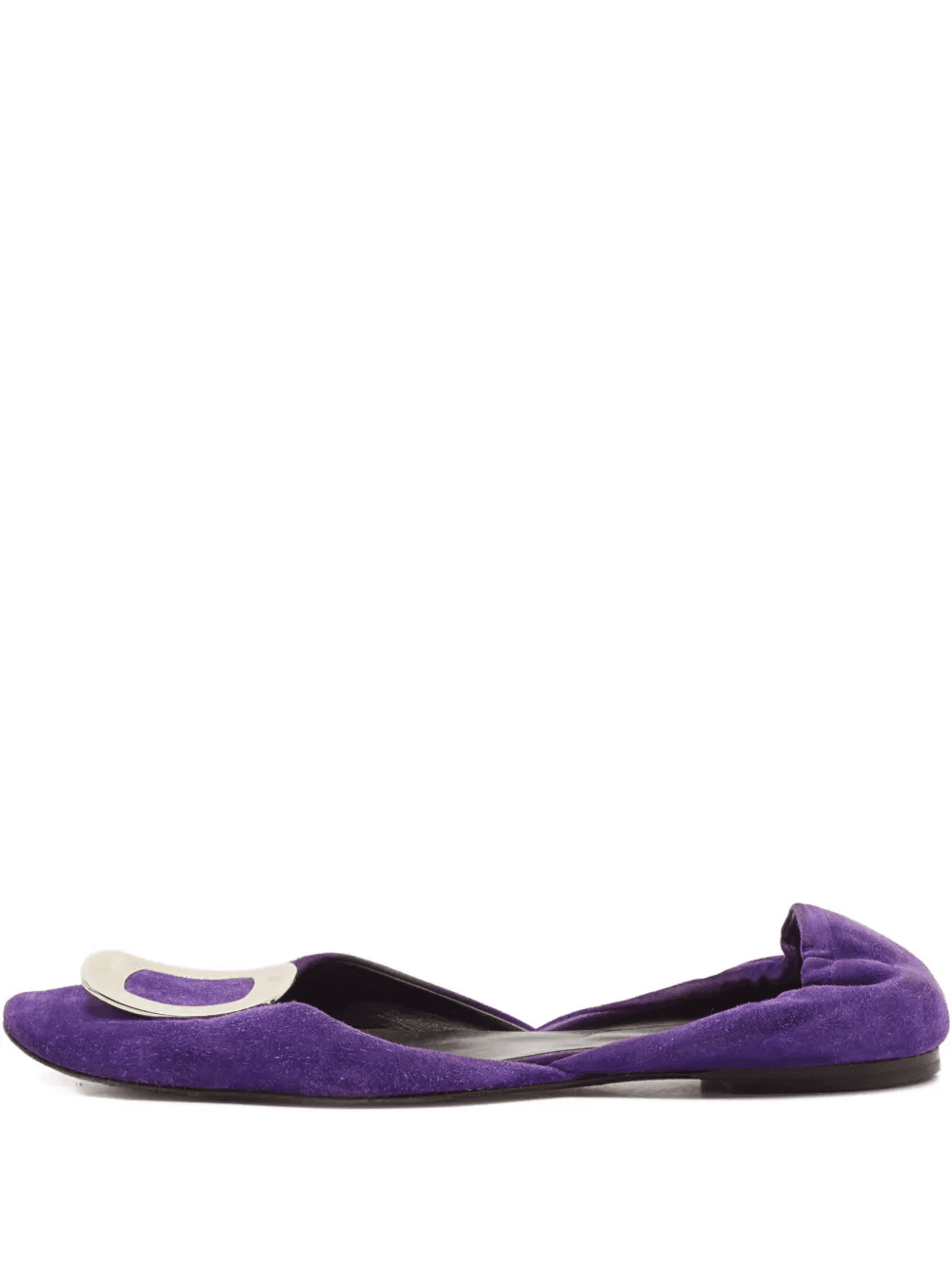 suede-buckle ballet flats - Image 1