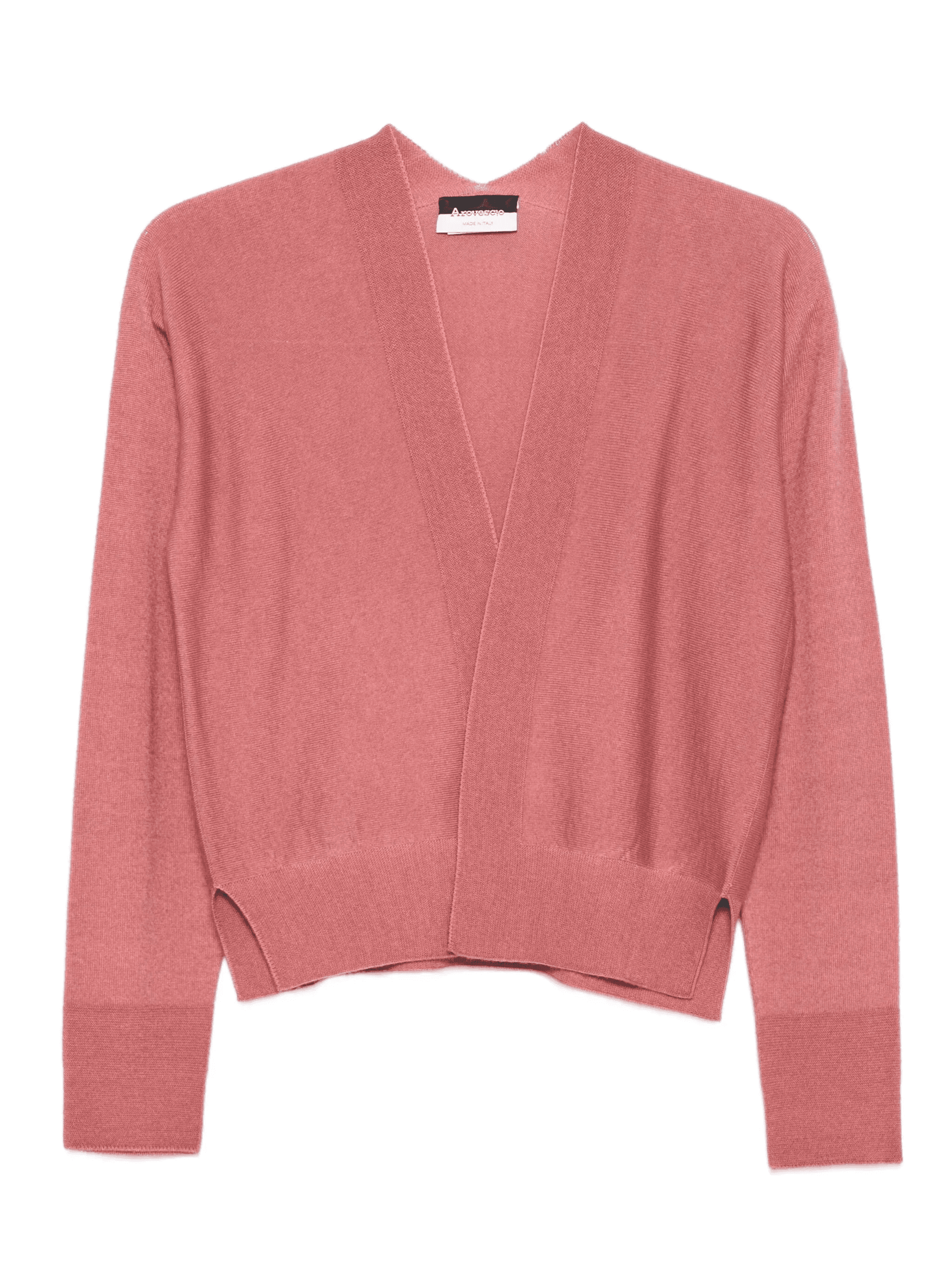 side-split cropped cardigan - Image 1