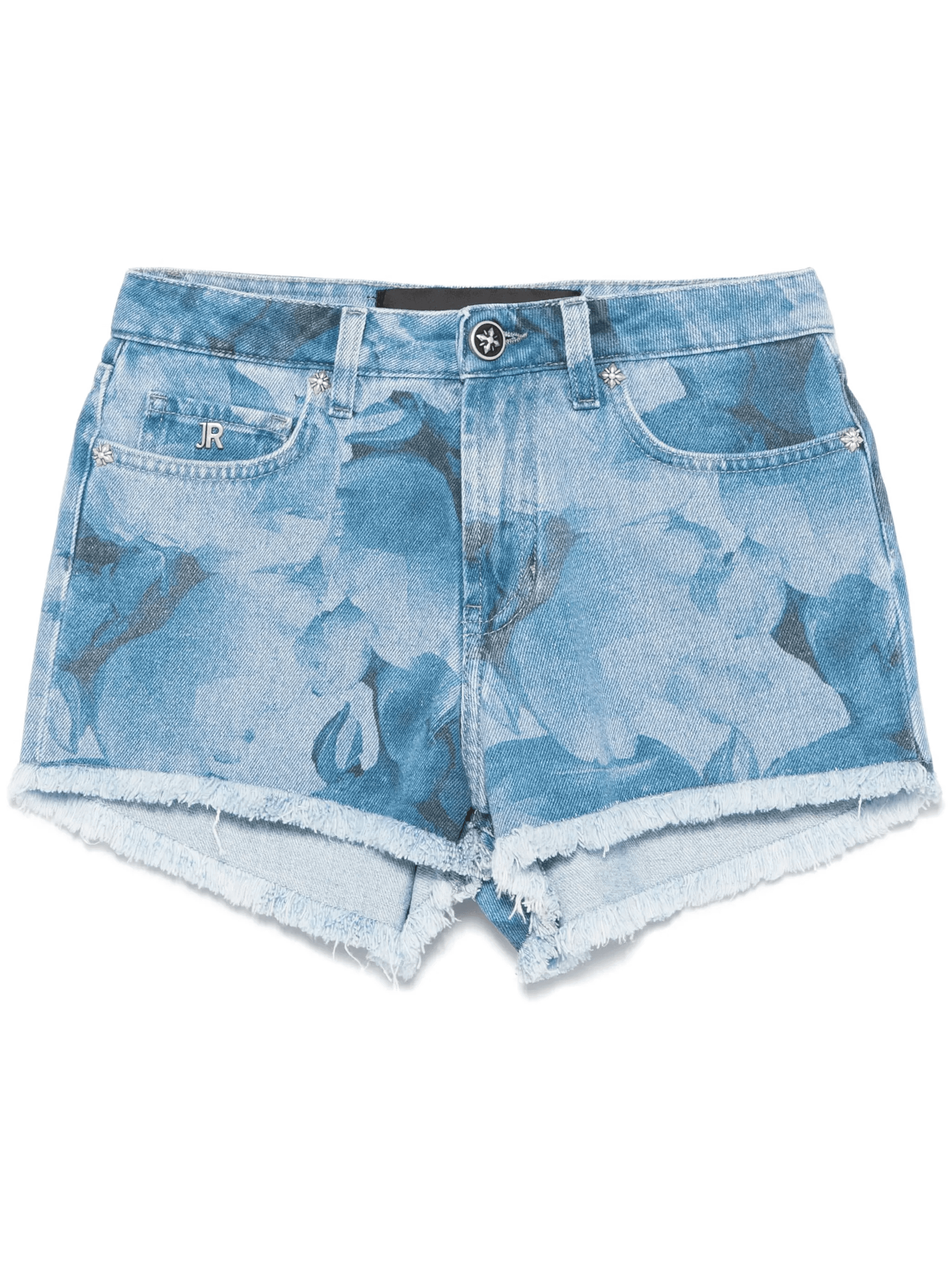 frayed-hem denim shorts - Image 1