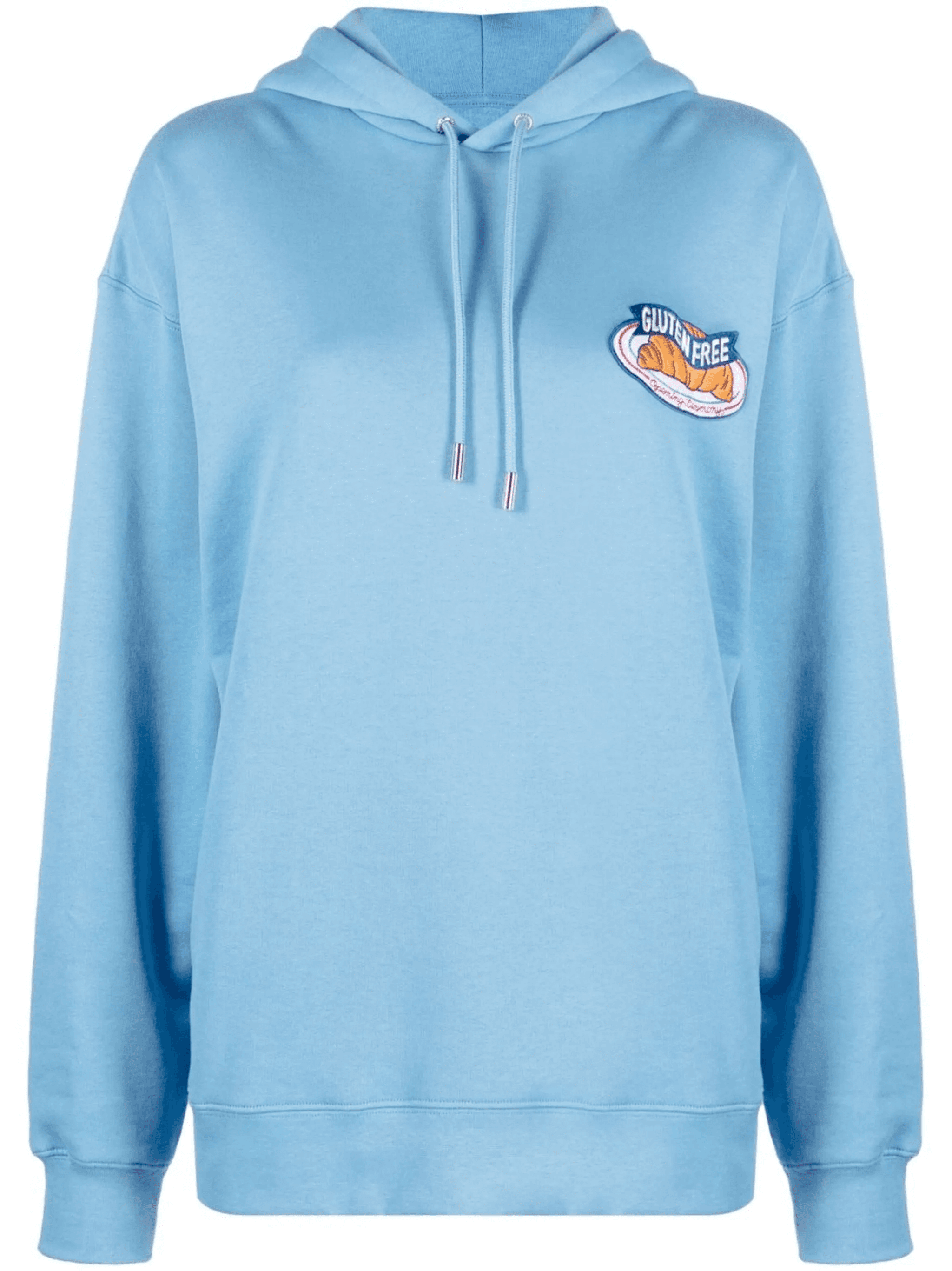 patch-detail cotton hoodie - Image 1