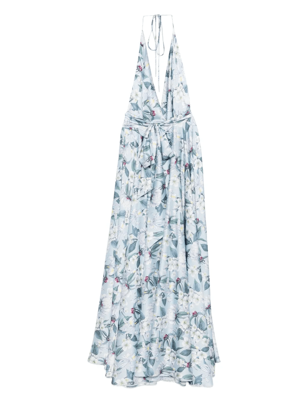 floral-print halterneck dress - Image 1