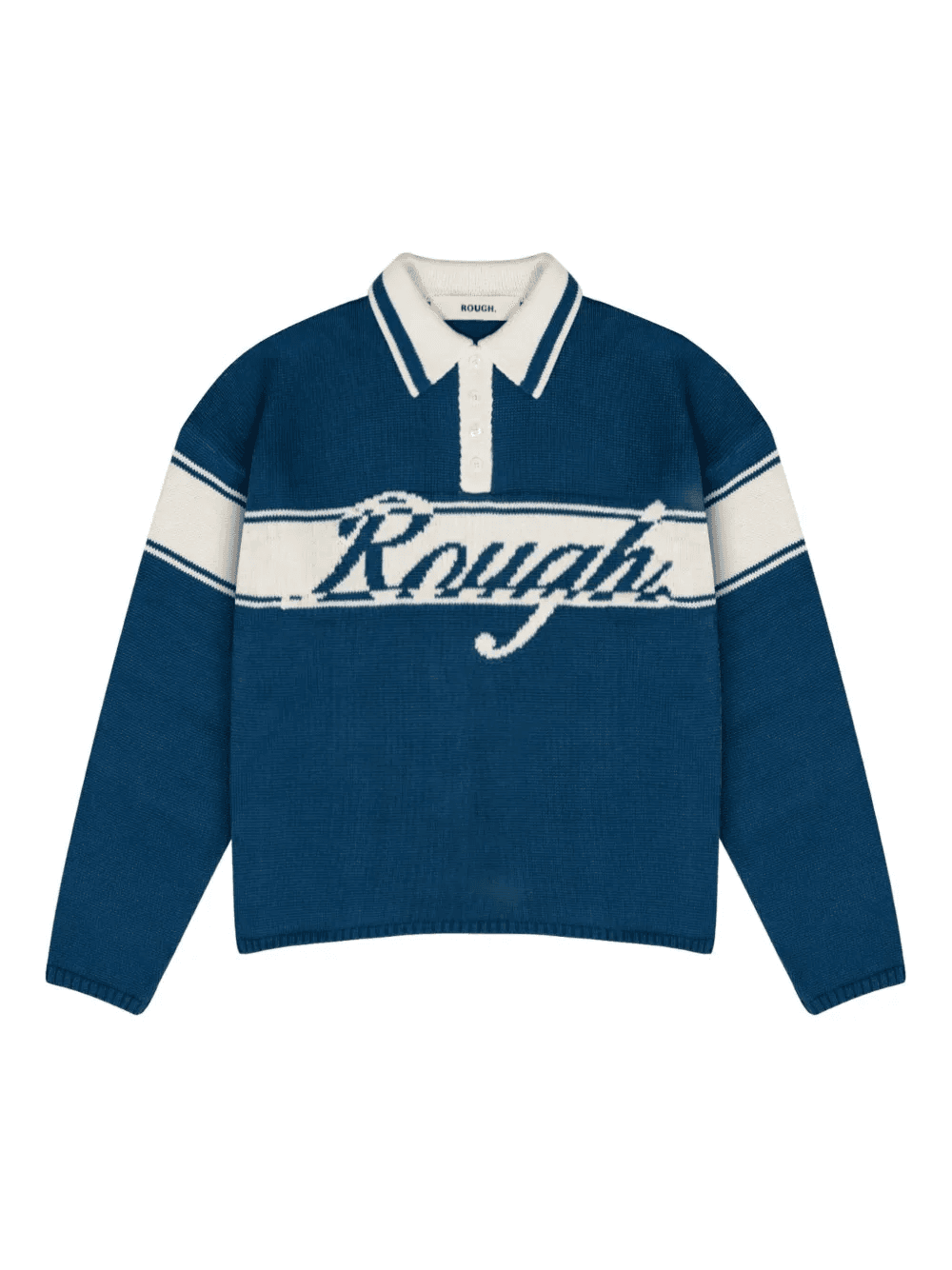 rugby-stripe long-sleeve polo shirt - Image 1