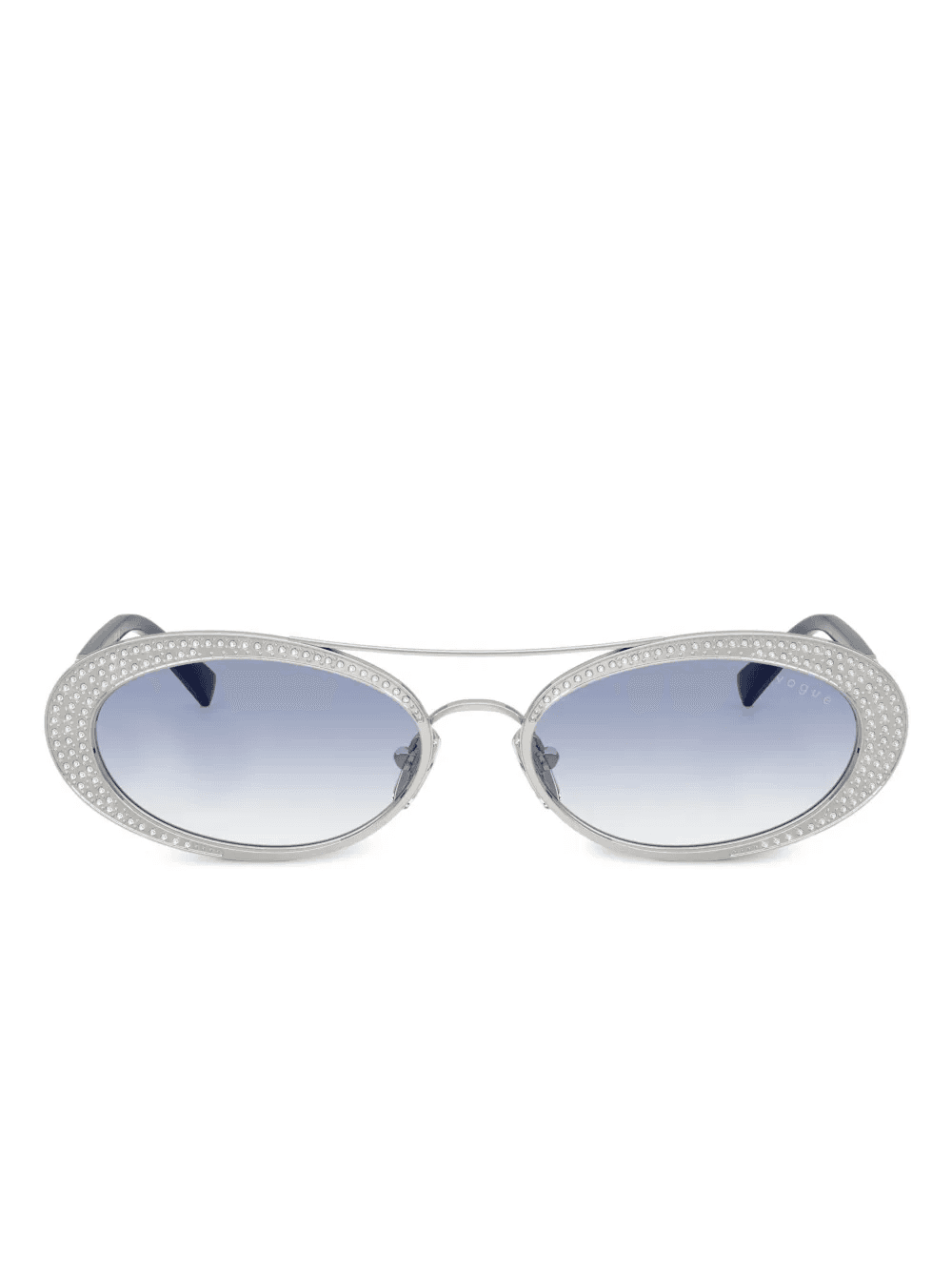 embellished oval-frame sunglasses - Image 1