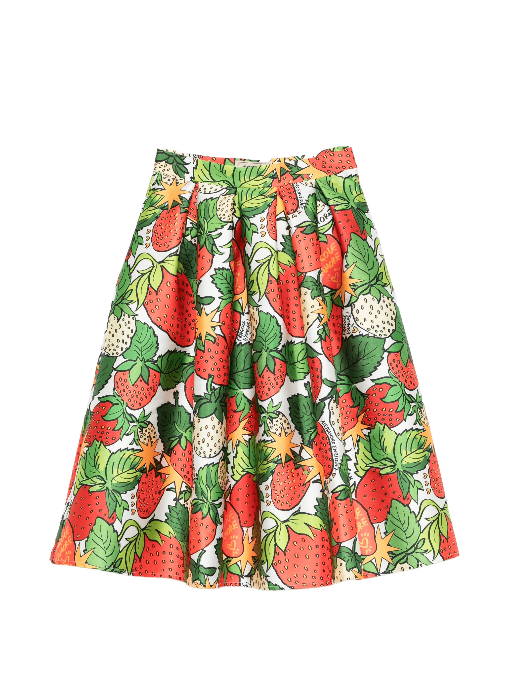 strawberry-print midi skirt - Image 1