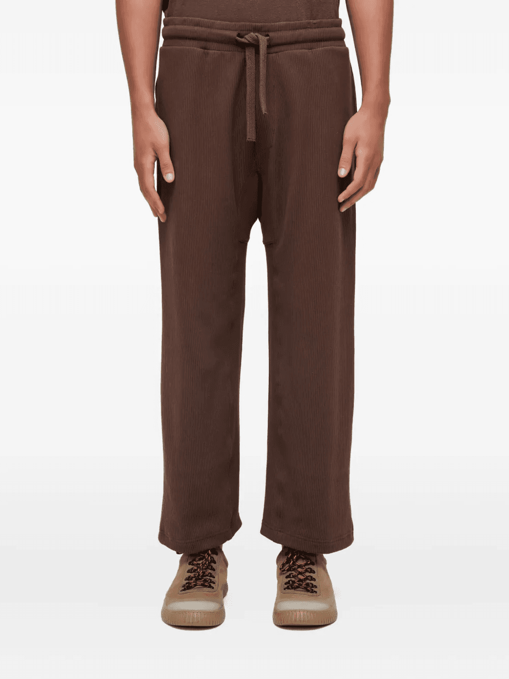 ribbed drawstring trousers - Image 1