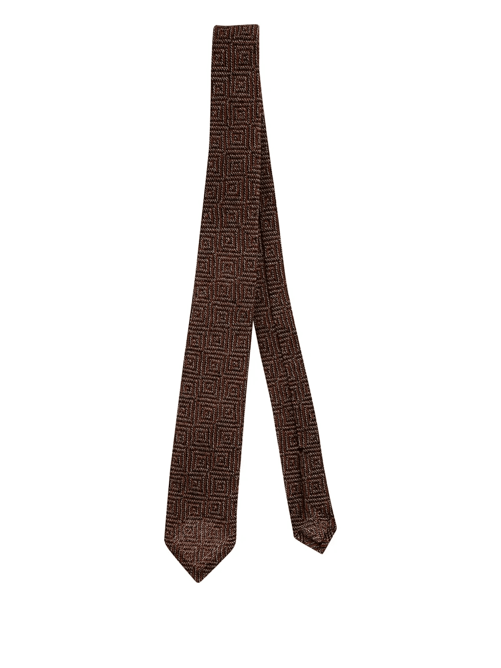 geometric-pattern wool tie - Image 1