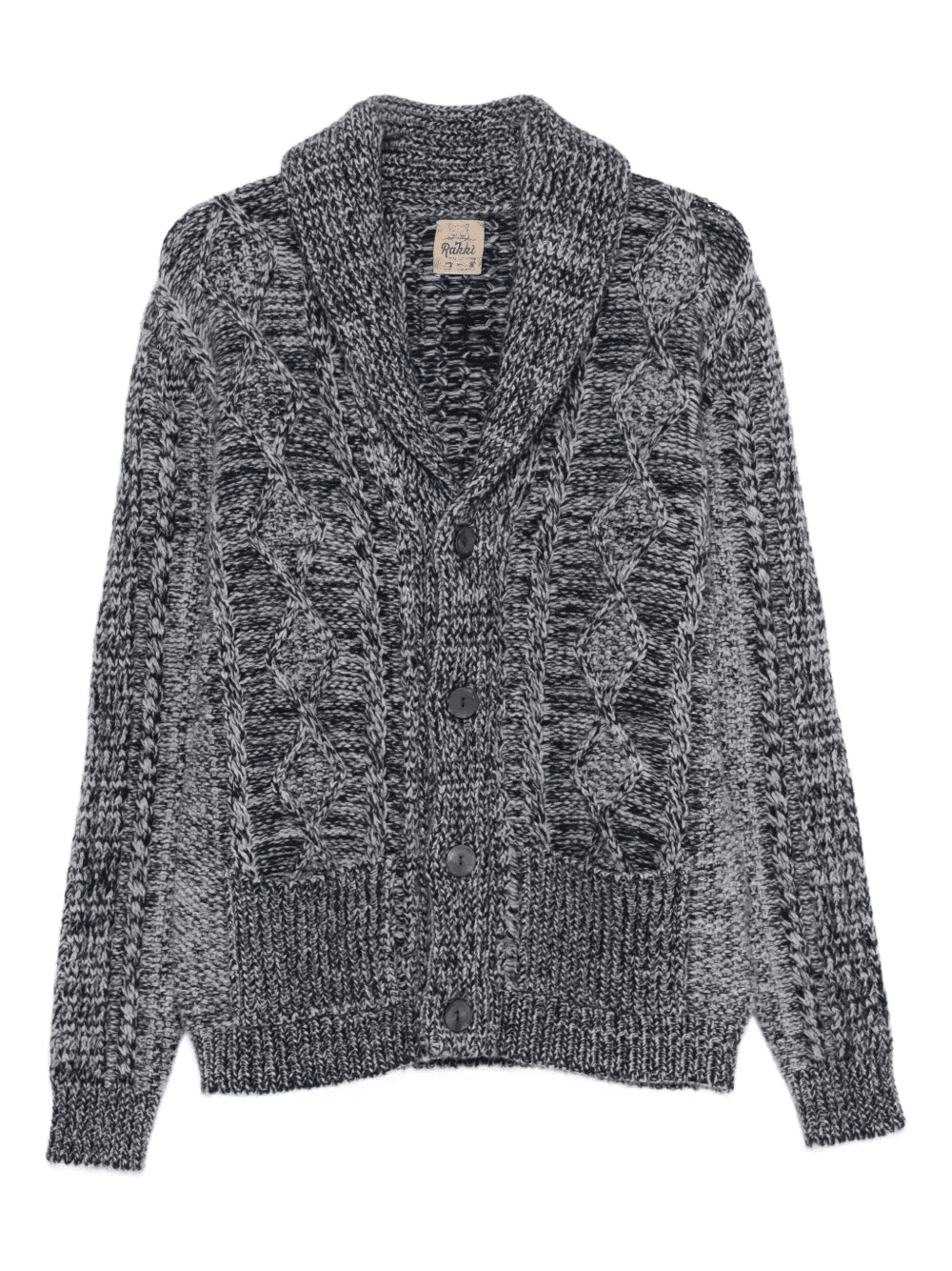 cable-knit shawl-collar cardigan - Image 1